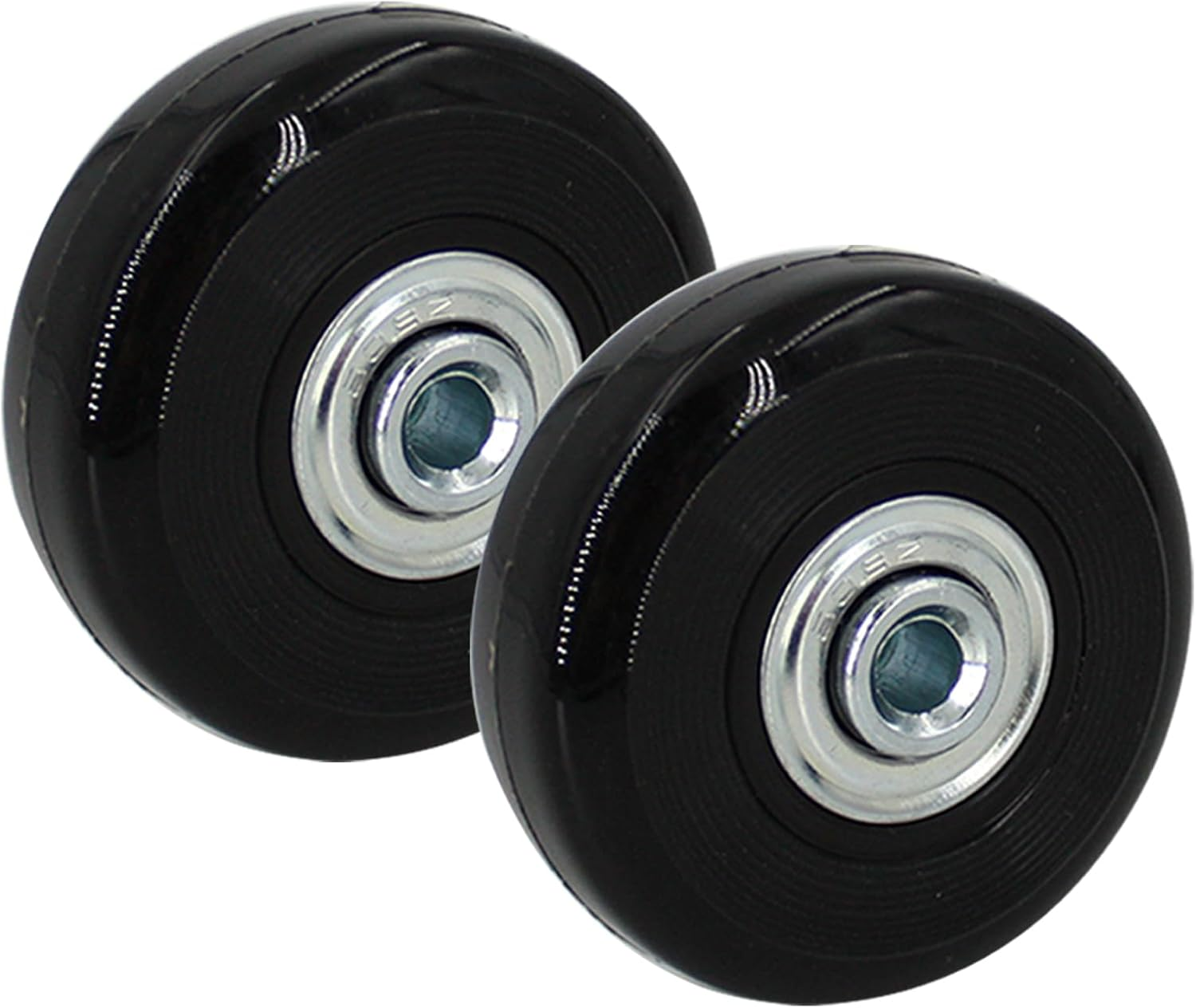 Acbbmns 4 Pcs Luggage Suitcase Replacement Wheels 50Mm X 18Mm, Rubber Wheel with 6Mm Bearing 36Mm 38Mm Axles Screw Washers Wrenches Repair Set image number 1