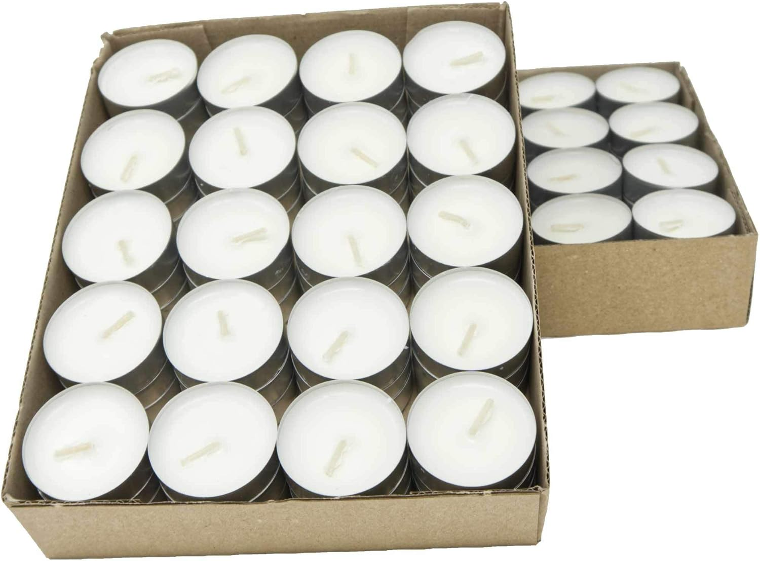 Pack of 120 Natural Tealights &ndash; 4-Hour Burn Time Each Tea Light &ndash; 100% Soy White Wax &ndash; in Aluminium Cup Candles Friendly to the Environment &ndash; Lead & Paraffin & Plastic Free image number 4