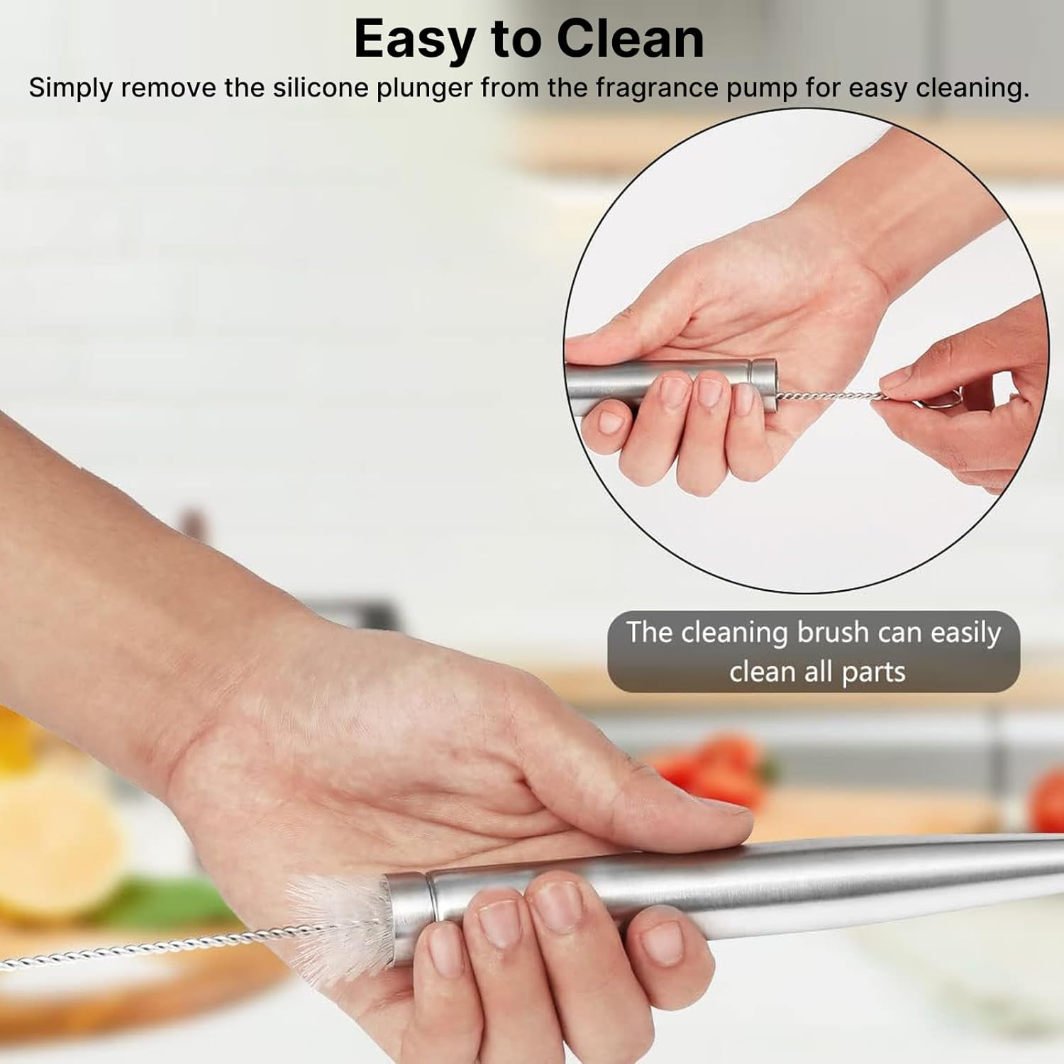 Rhoyee Stainless Steel Turkey Baster Set &ndash; Large Baster Syringe with Heat-Resistant Silicone Bulb, 2 Marinade Injector Needles & Cleaning Brush &ndash; Food-Grade BBQ & Roasting Tool image number 5