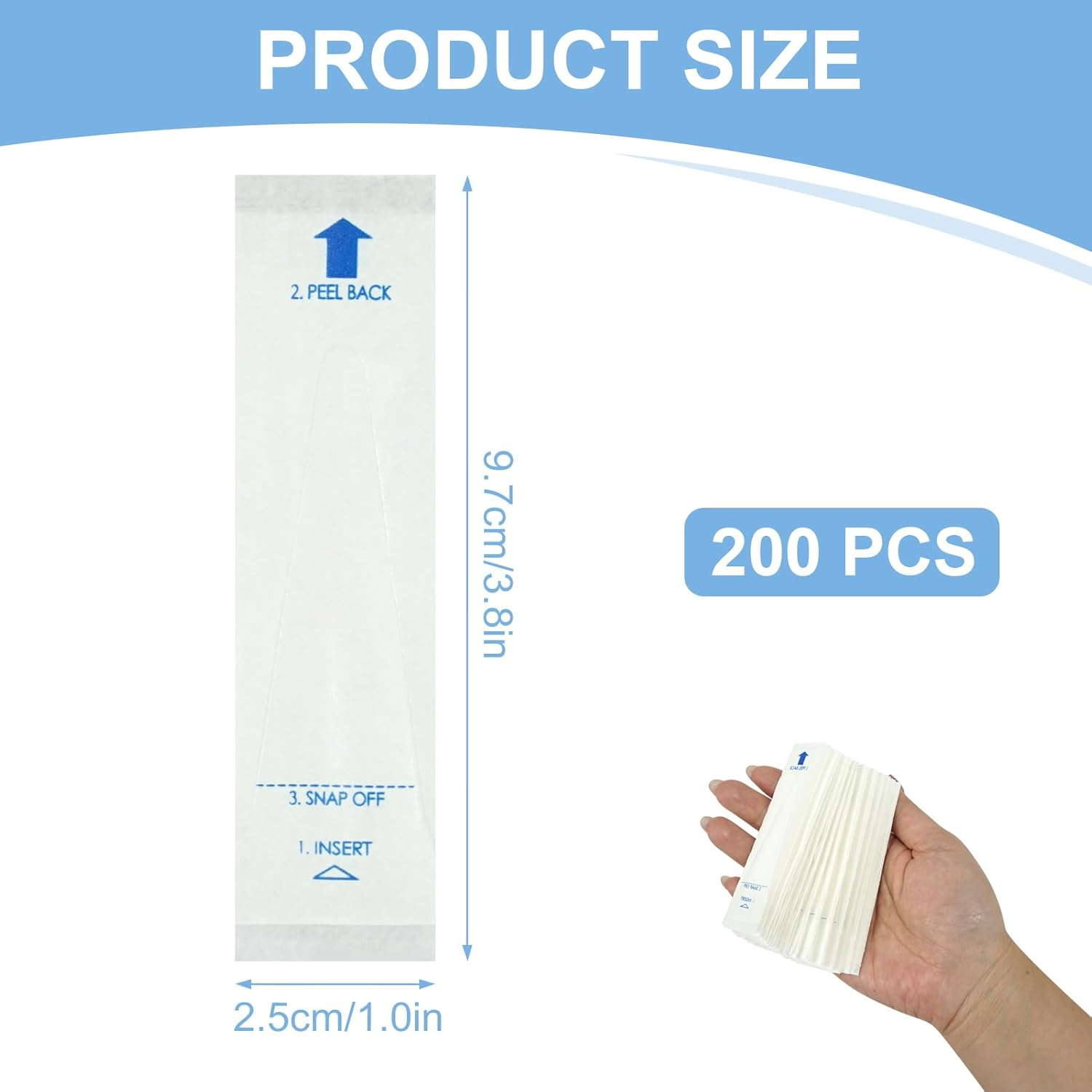 200 Pcs Disposable Protective Covers Sleeves for Home Thermometer, Oral Thermometer Sleeve, Safe Digital Thermometer Probe Cover Flexible, Hygienic Professional for Home (White) image number 4