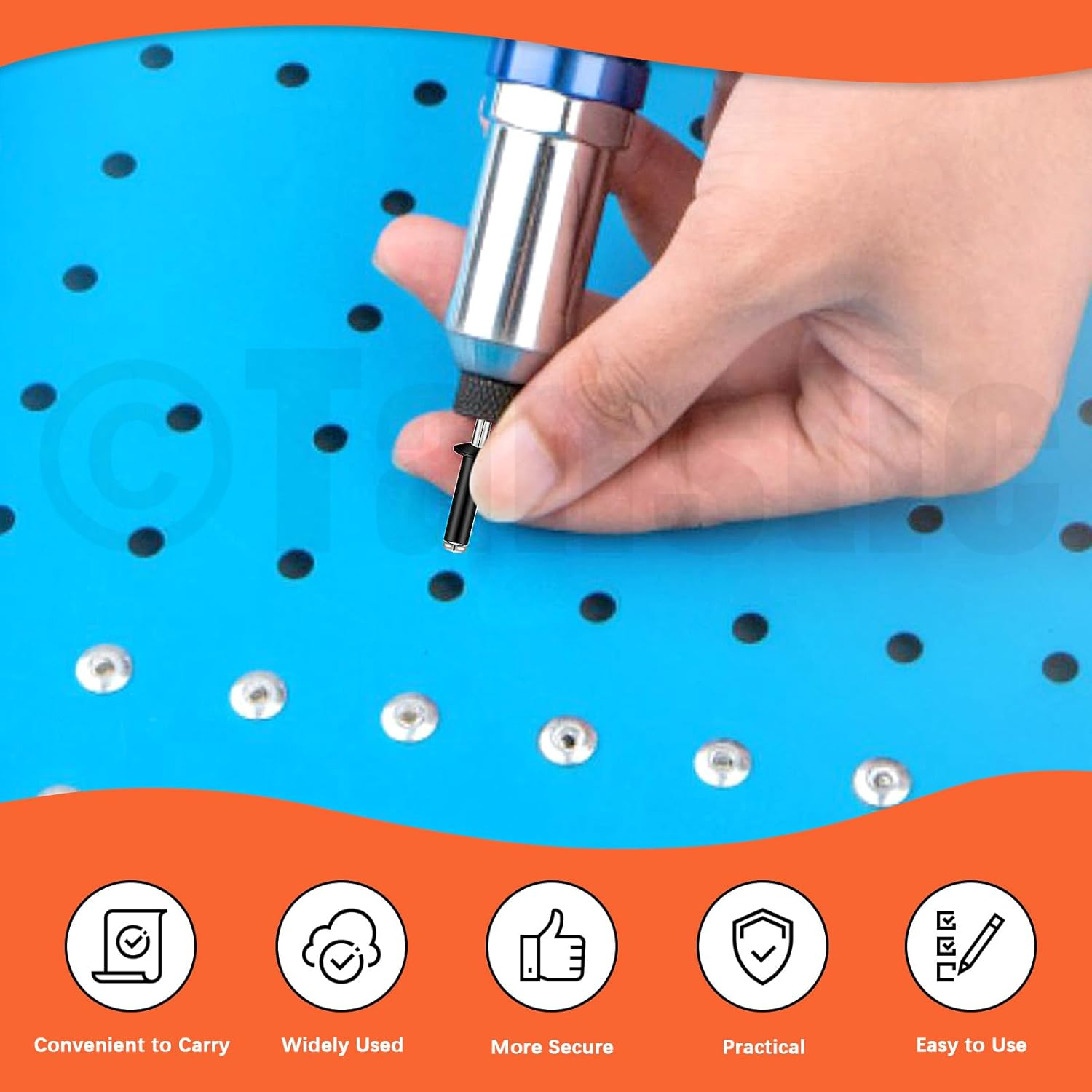 Fanstic 560Pcs Black Aluminum Pop Rivets Kit, 8 Size Blind Rivet Fasteners with 3 Size Backup Washers Assortment Kit for Aviation Automobile Furniture Use