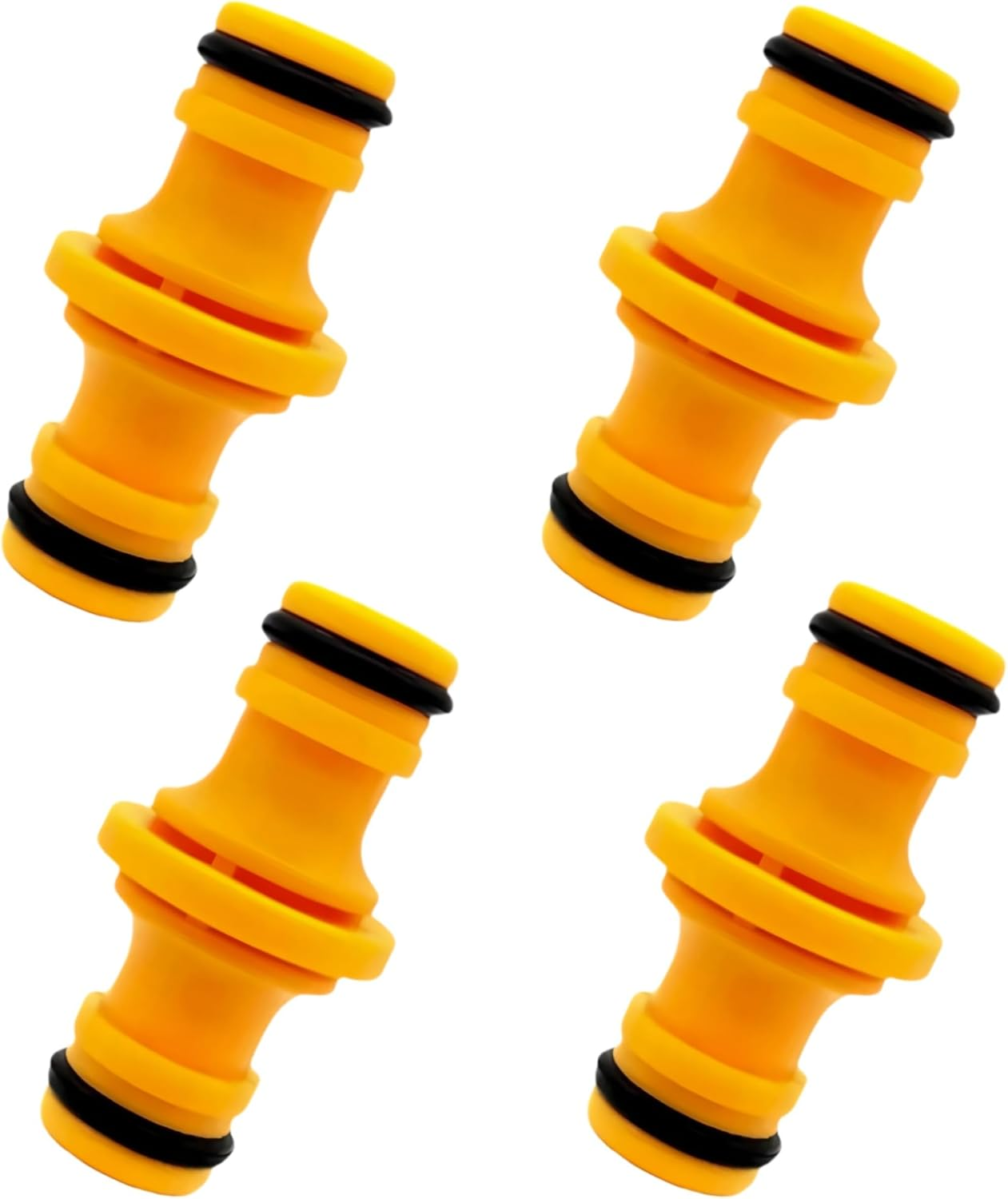 Garden Hose Connectors Set (Double Male Hose Connector（Yellow）)