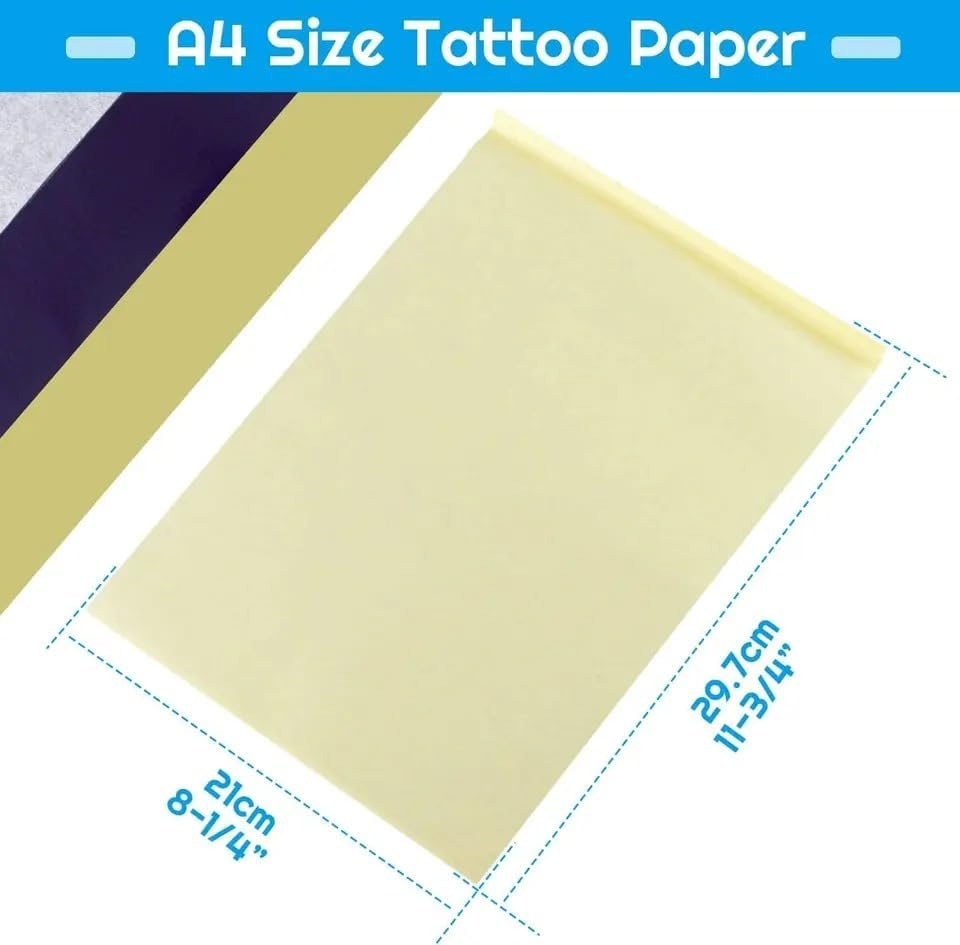 Tattoo Transfer Paper - Yuelong 30 Sheets Tattoo Stencil Paper Thermal Stencil Paper 4 Layers A4 Size DIY Tattoo Tracing Paper for Tattoo Transfer Kit Tattoo Supplies image number 1