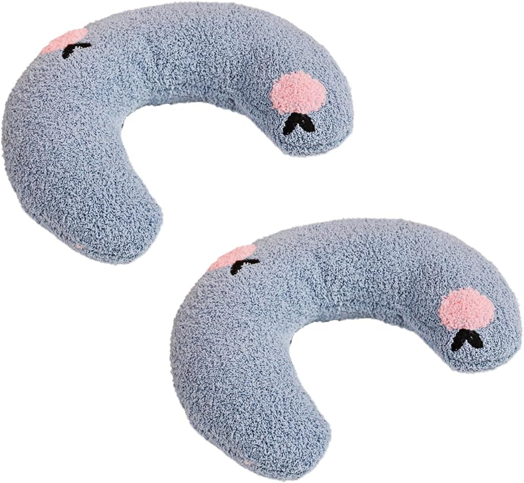 AIMALL 2PCS Pet Moon Pillow for Small Dogs and Cats | Soft Plush Sleeping Cushion | Cozy Neck Support Pillow for Pets | Comfortable Pet Bed Accessory