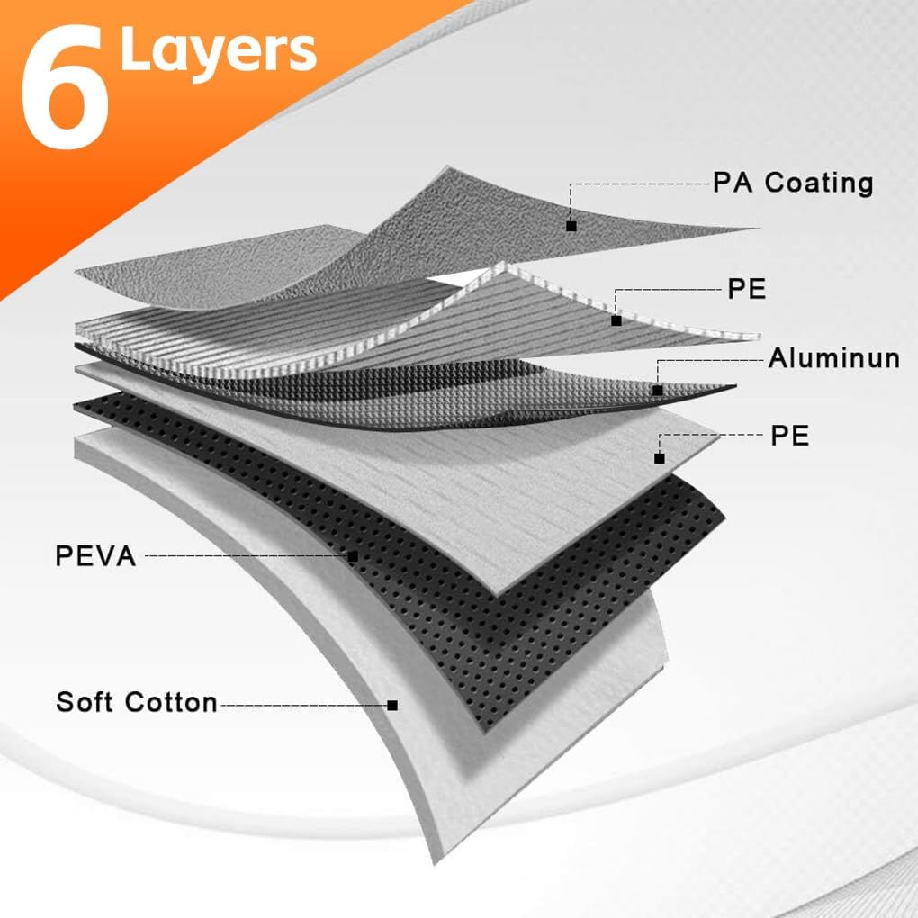 Vivva 6 Layers Car Cover Outdoor Car Cover Universal Full Car Covers for Automobiles All Weather Waterproof UV Protection Windproof Rain Dust Scratch Snow Fit SUV Large (5.2 * 2.0 * 1.8M) image number 1