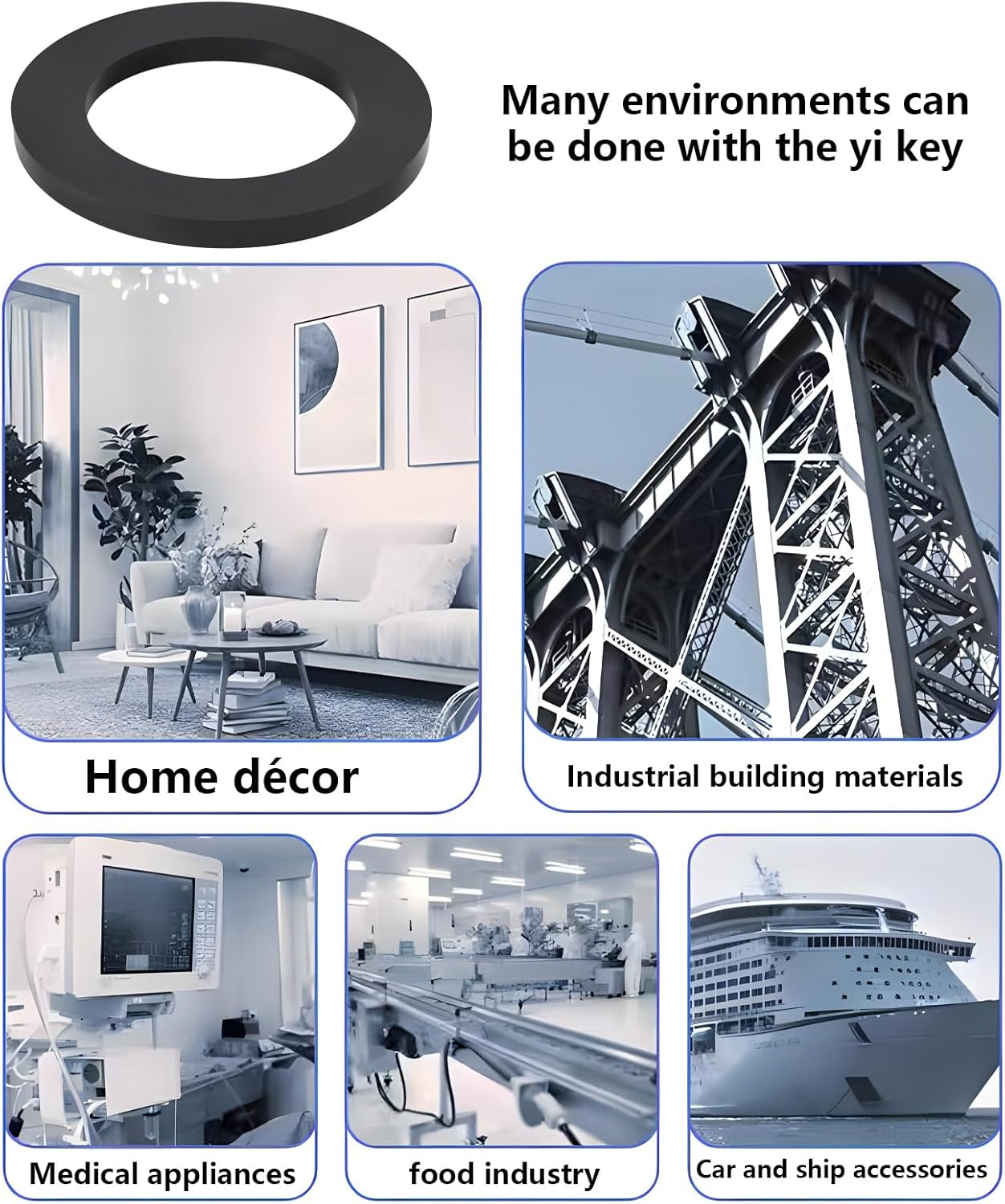 SG Store 10Pcs Rubber Flat Washer Oil Resistant SBR Rubber Sealing Gasket for Industrial Automotive Home Commercial Use 25Mm ID 38Mm OD 3Mm Thick