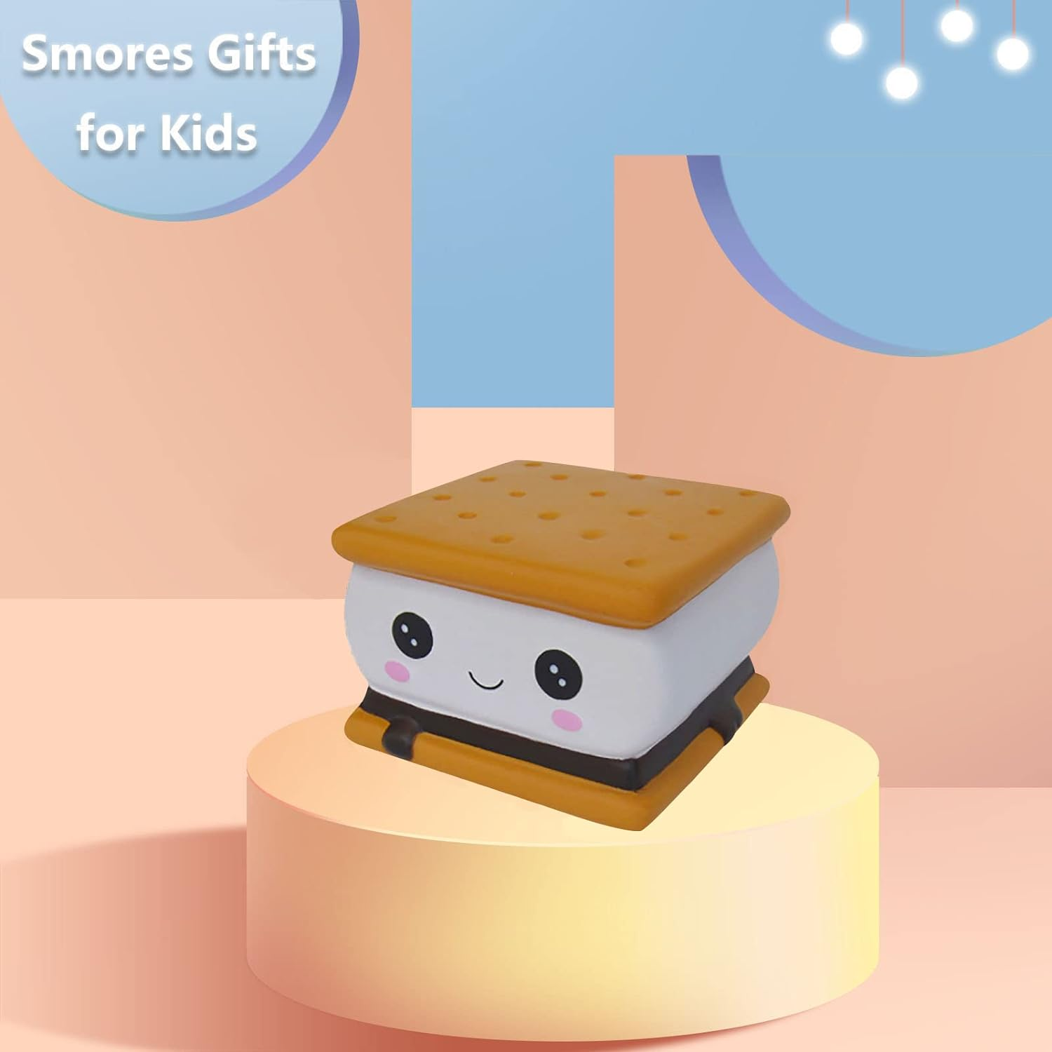ASMFUOY Smore Slow Rising Squishies Toy for Kids, Cute Sandwich Cookie Stress Relief Simulation, Lovely Squishy Squeeze Toy image number 2