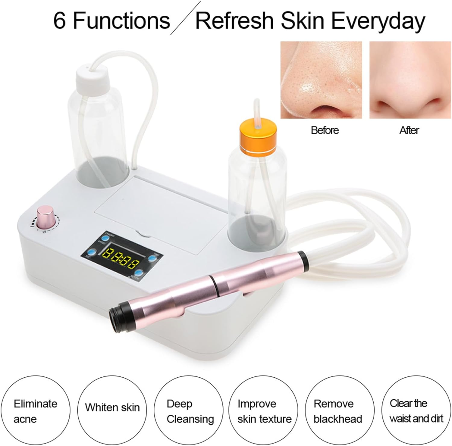 Facial Suction Machine, Facial Cleaning Machine Small Bubbles Vacuum Suction Beauty Equipment for Home & SPA Salon, Household Blackhead Remover Pore Vacuum Facial Machine (AU image number 2