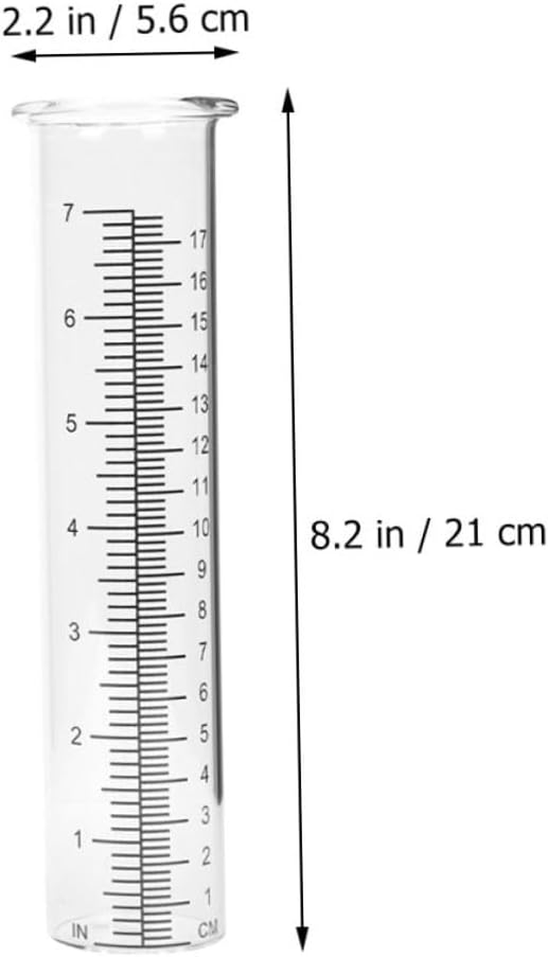 4Pcs Transparent Rain Gauge with Scale Design Rain Measuring Tubes for Garden Lawn Outdoor Water Measurement Tool image number 6