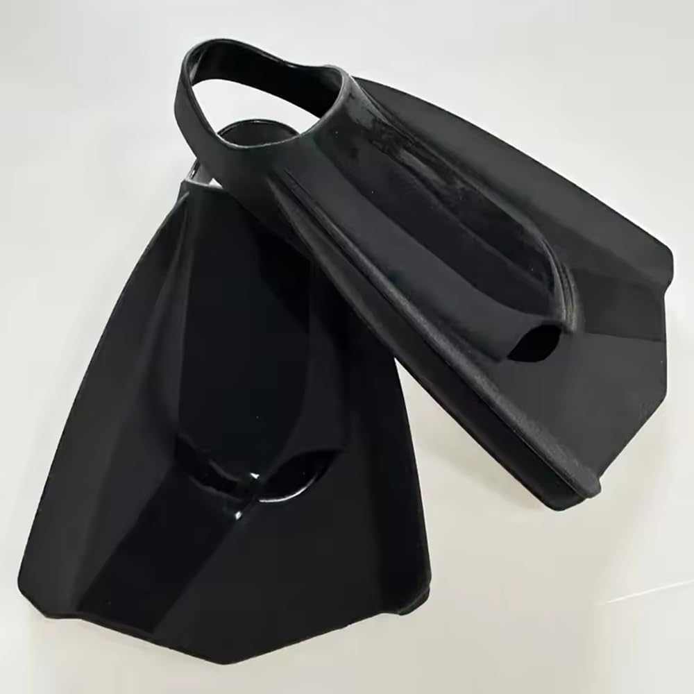 Swim Fins, Kids Youth Adults Swim Flippers for Lap Swimming, Silicone Short Blade Flippers Left/Right Custom Design, US Sizes 6.5-10.5 (S) image number 4