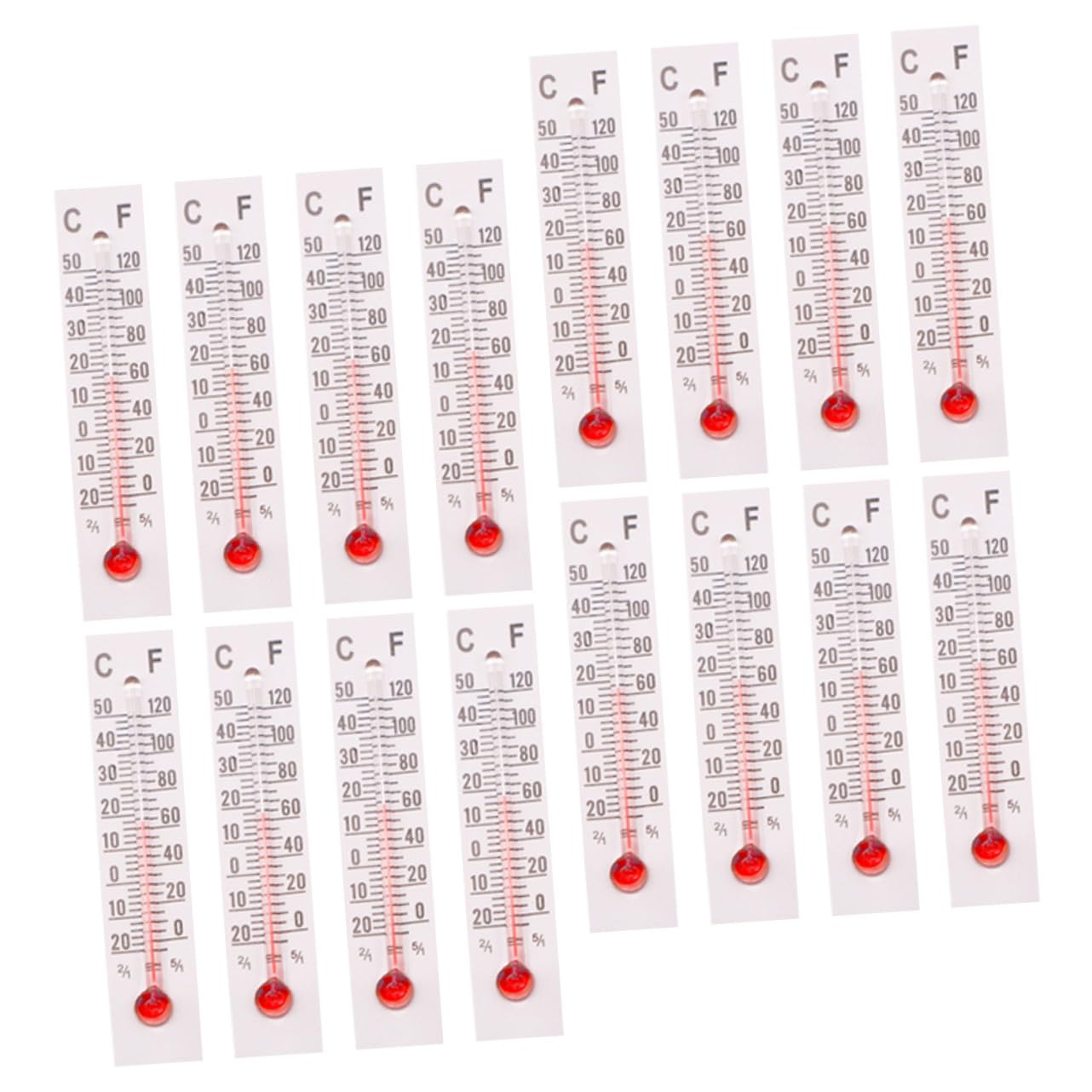 STAHAD 25Pcs Miniature Thermometer Model Plastic and Paper Temperature Gauge Figures Smooth Surface for Pretend Play Bedroom Decor Micro Landscaping Props