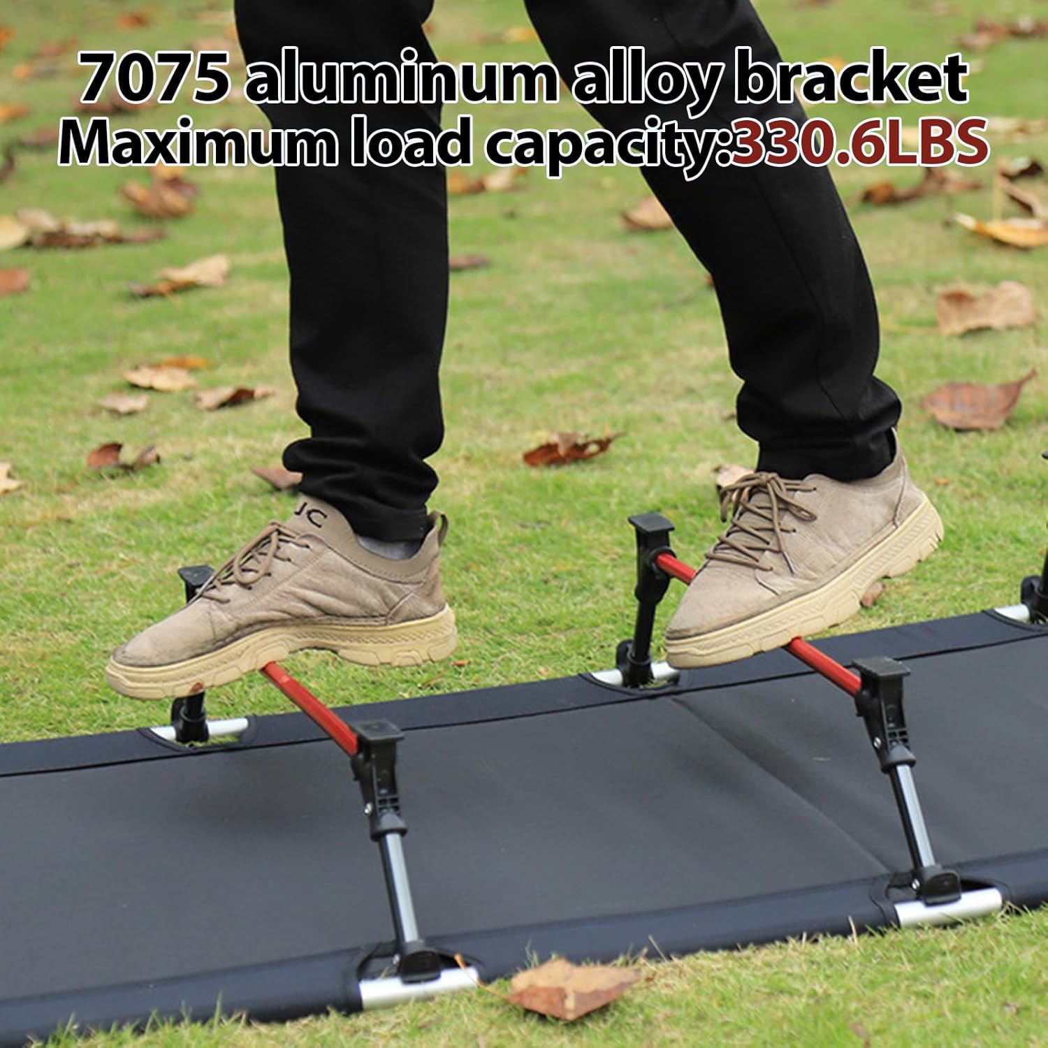 Camping Cot,Backpacking Cot,Lightweight Portable Camping Beds for Adults Kids,Heavy Duty Support 330 Lbs-Black,Folding Guest Bed for Outdoor,Travel,Office,Festival(Black)