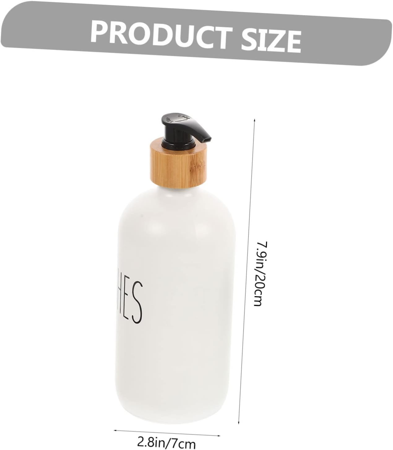 Glass Soap Dispenser Set 2Pcs 500Ml White Pump Bottles for Dish and Hand Soap Kitchen and Bathroom Use Pump image number 6