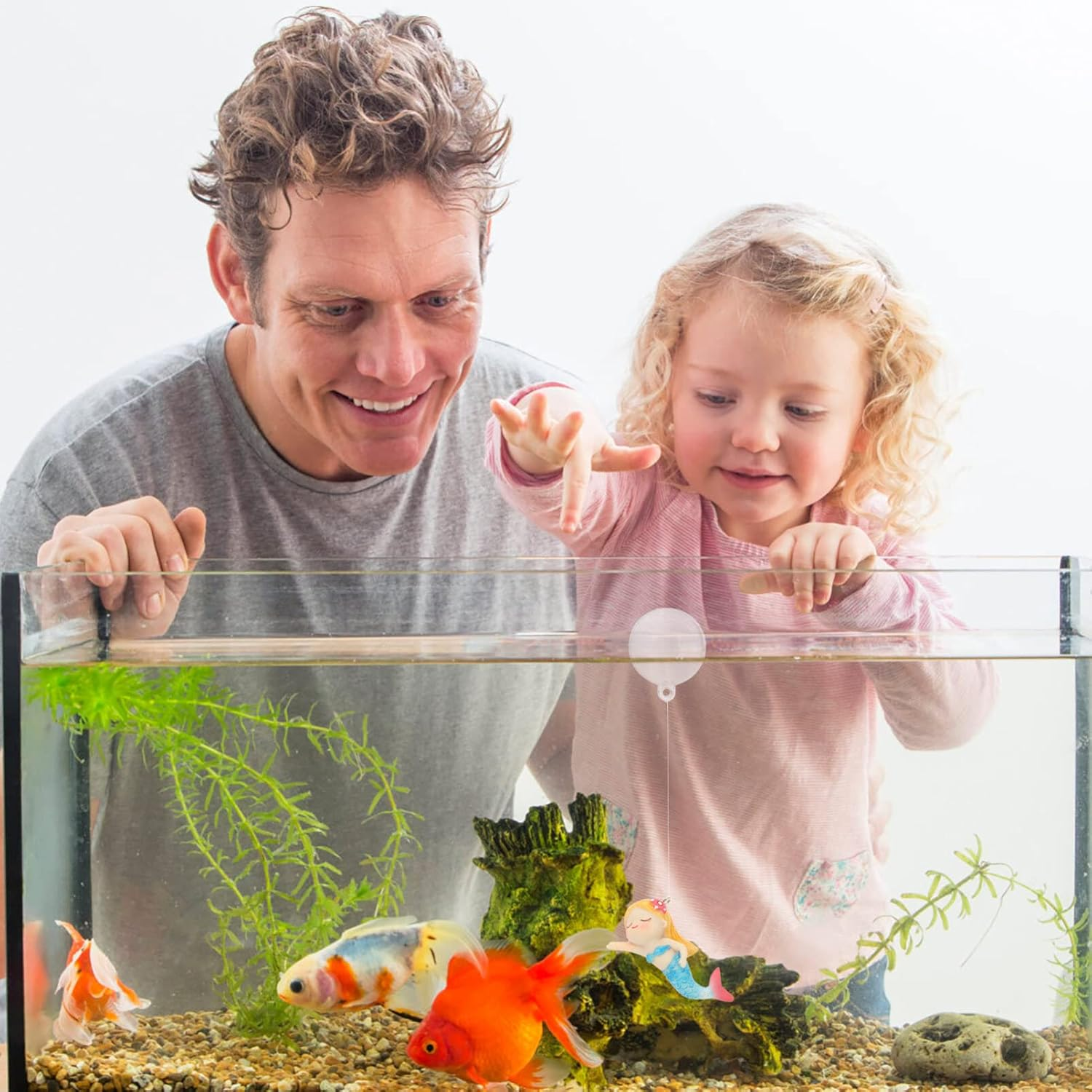 FRCOLOR Adorable Mermaid Figure Wear-Resistant Aquarium Toy Decorative Fish Tank Ornament