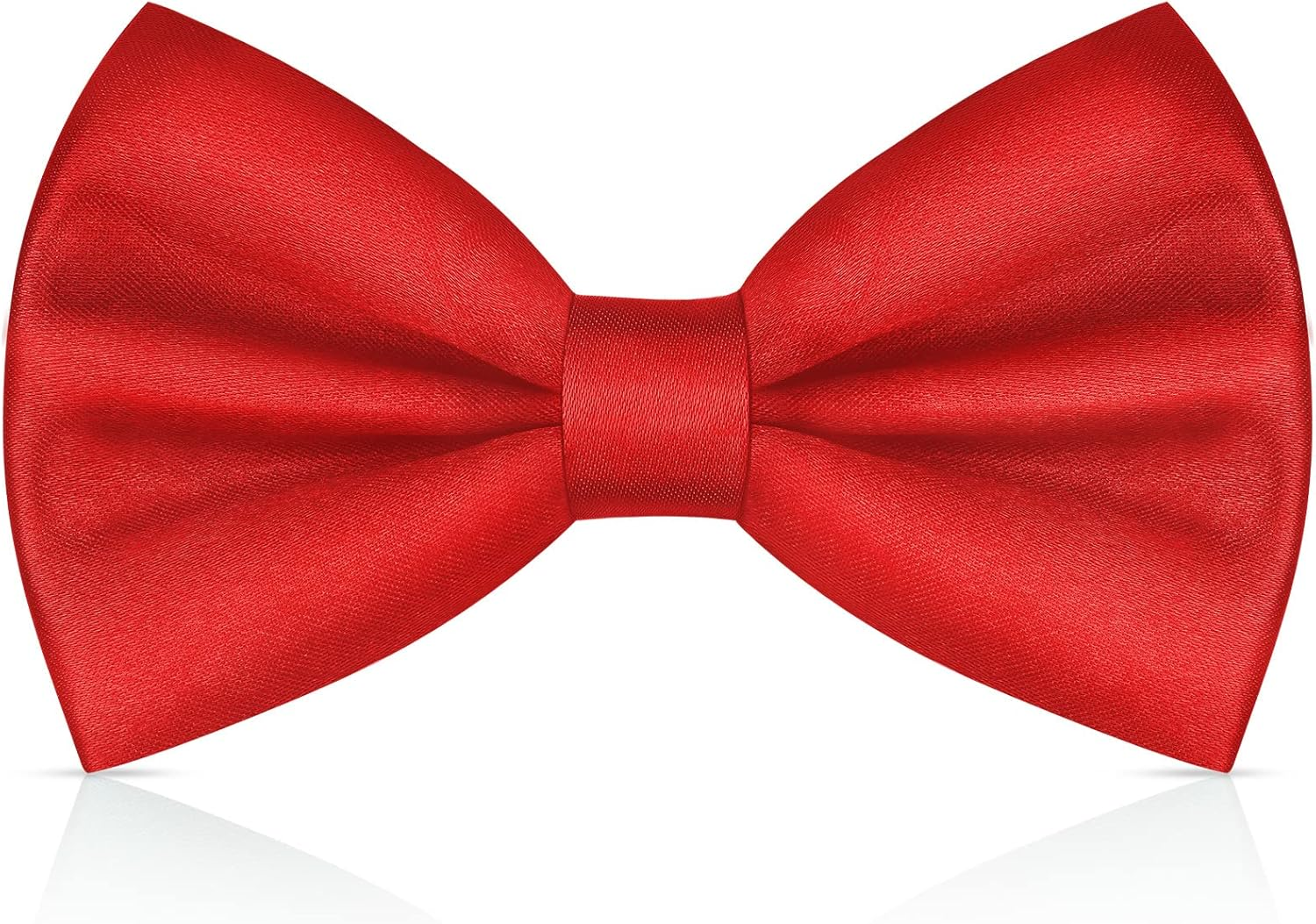 URAQT Men'S Bow Tie, Classic Solid Color Pre-Tied Bow Tie for Men, Satin Tux Bowtie, Adjustable Formal Neck Bowtie for Parties, Wedding image number 1