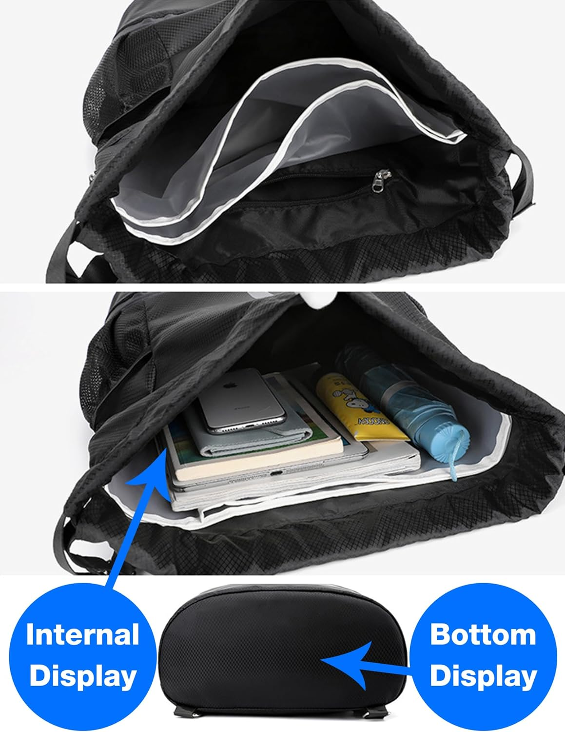 Outdoors Soccer Bag, Large Capacity Football Storage Bag, Portable Oxford Cloth Backpack, Waterproof Soccer Backpack with Ball Shoe Compartment Drawstring, Gym Bags for Basketball Volleyball