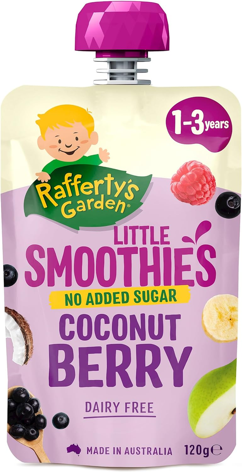 Rafferty'S Garden Coconut Berry No Added Sugar Little Smoothies for 1-3 Year Old Toddlers 120 G (Case of 6) image number 4