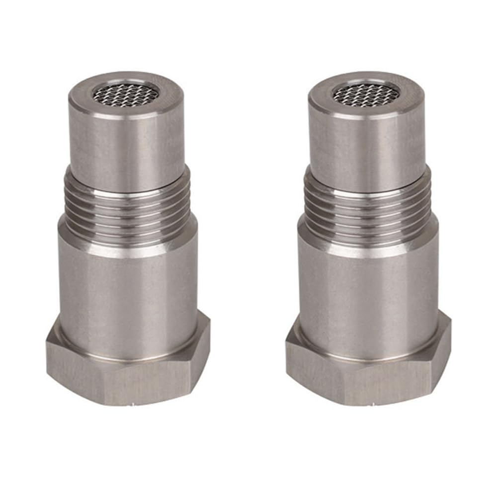 2 Pcs Silver Oxygen O2 Sensor, M18.5 Joint Extension Filter Screen Spacer Adapter Catalytic Converter Fix Check Engine Light Adapter Accessories image number 5