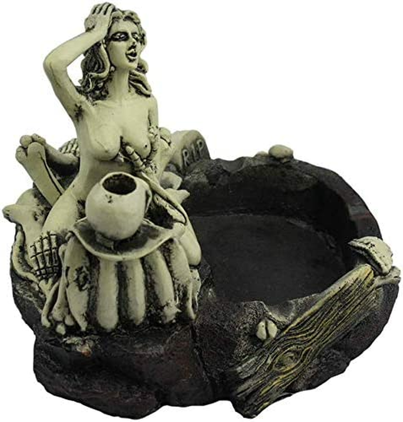 Creative Skull Ashtray & Love Never Dies Skull Ashtray Fun Taste the Living Room Decoration for Smoking Room Decor Gifts for Smokers image number 5