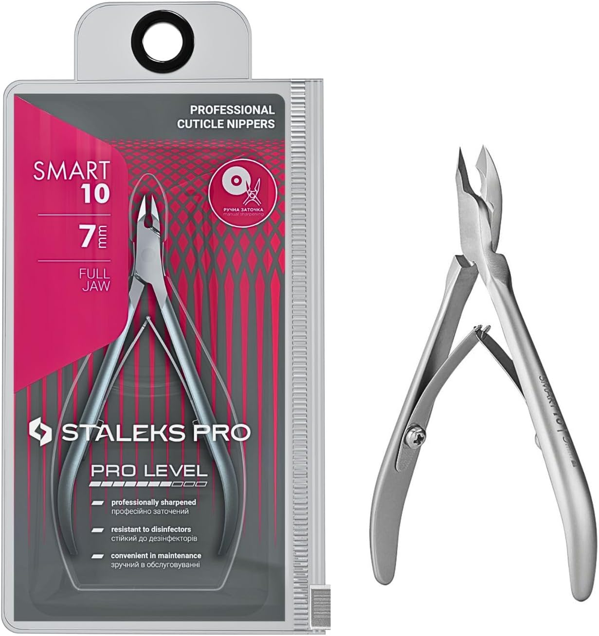 STALEKS PRO by Natury Nails Professional Cuticle Nippers 7 Mm Stainless Steel Smart 10-7