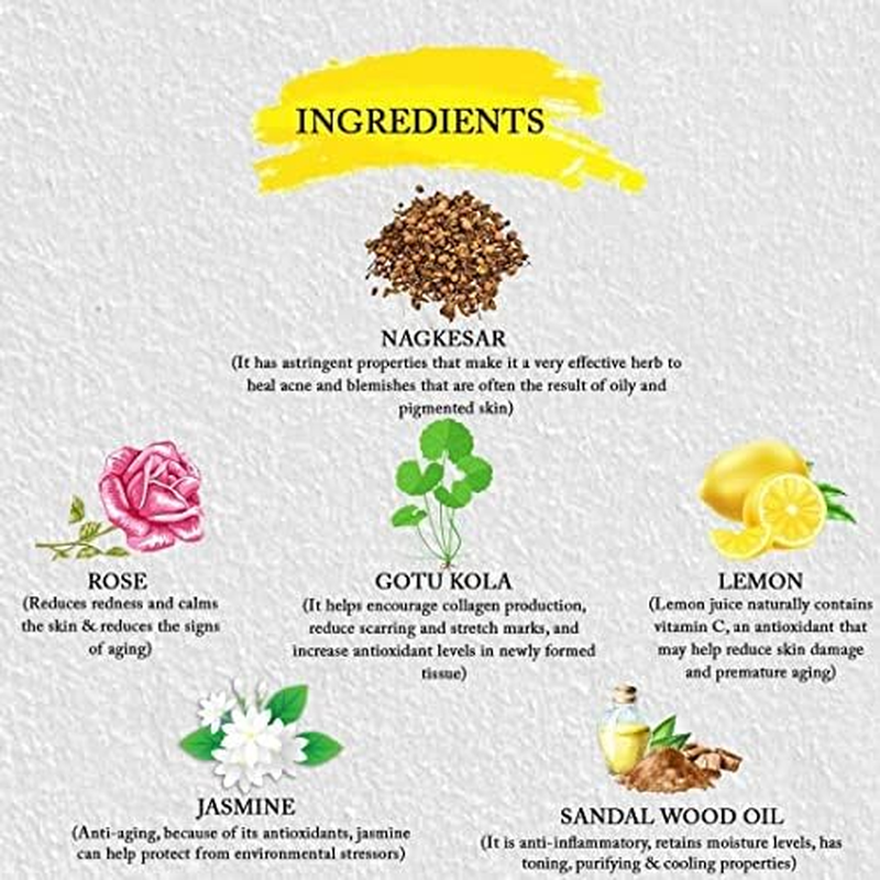 ROOTS and HERBS Ayurvedic Powder Body Wash Natural Treatment 100% Vegan Gotukola Fairing Powdered Body Cleanser Ubtan Powder Non-Foaming Body Wash - 3.52 Oz image number 6