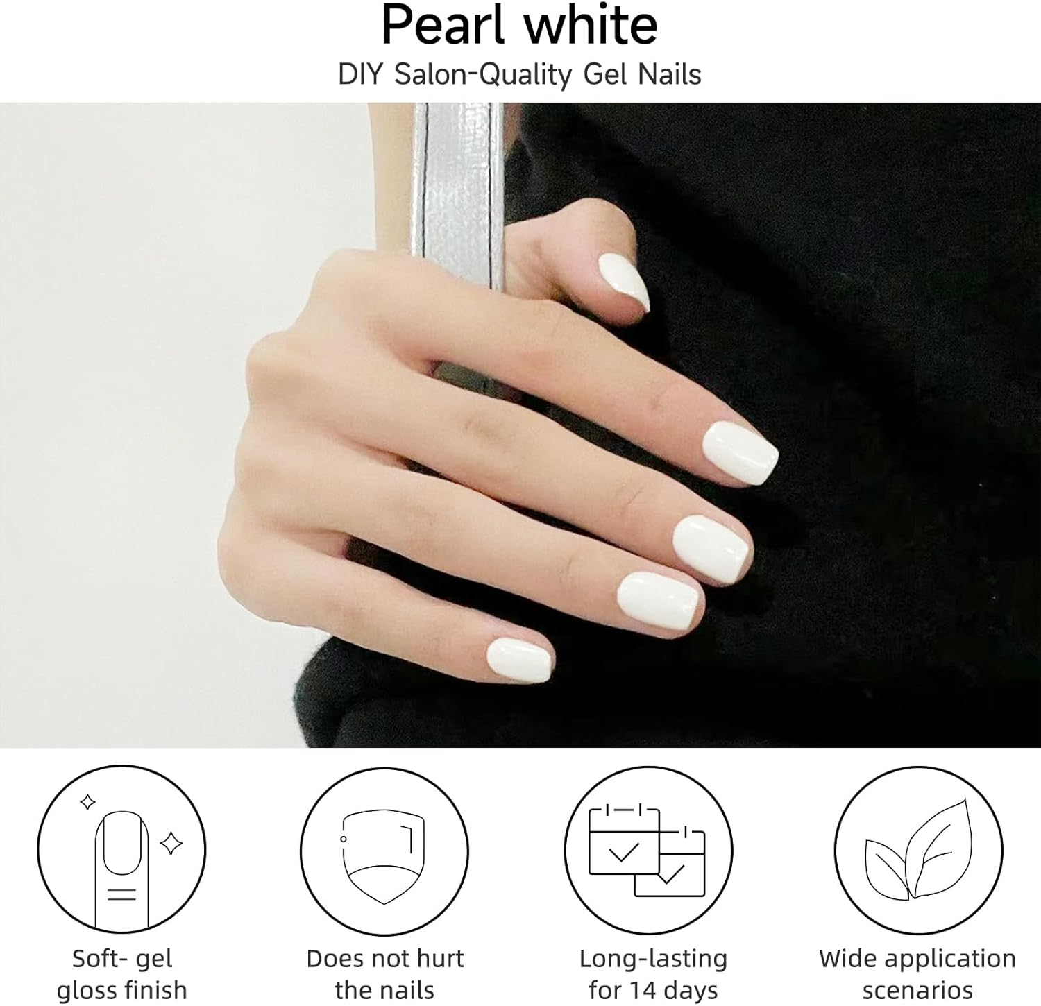 Semi Cured Gel Nails Strips 28 Stickers Nail Wraps Soft Self-Adhesive Gel Nail Stickers Salon-Quality Gel Nail Strips for Nails Manicure Nail Wraps Works with Any Nail Lamps - Aurora Blue image number 6