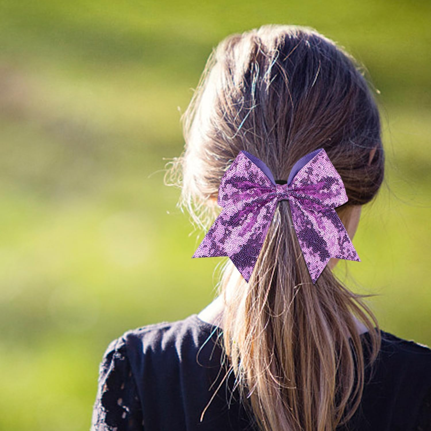 2 Bow Hair Clips and 2 Bow Hair Bows, Hair Authorities with Sequins, Children'S Accessories, Hairstyle Decorations. image number 1