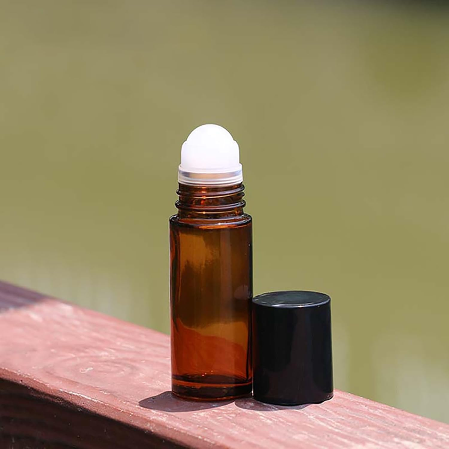 Essential Oil Roller Bottles Empty Refillable Roll on Bottle Leak Proof Deodorant Containers Amber Glass Perfume Roller Bottles image number 4