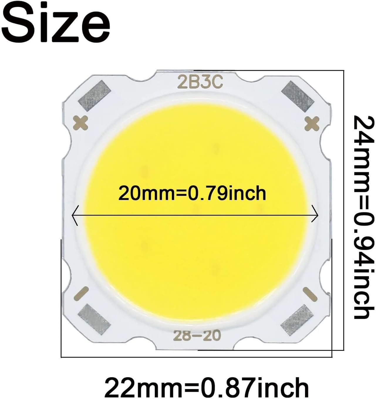 5Pcs a Lot 3W/5W/7W/10W 250Ma High Power LED COB Light Beads 2422 Ra&ge;70 LED Lamp Bead LED Bulb Chip Spot Light Downlight Diode Lamp(Cold White,5W) image number 2