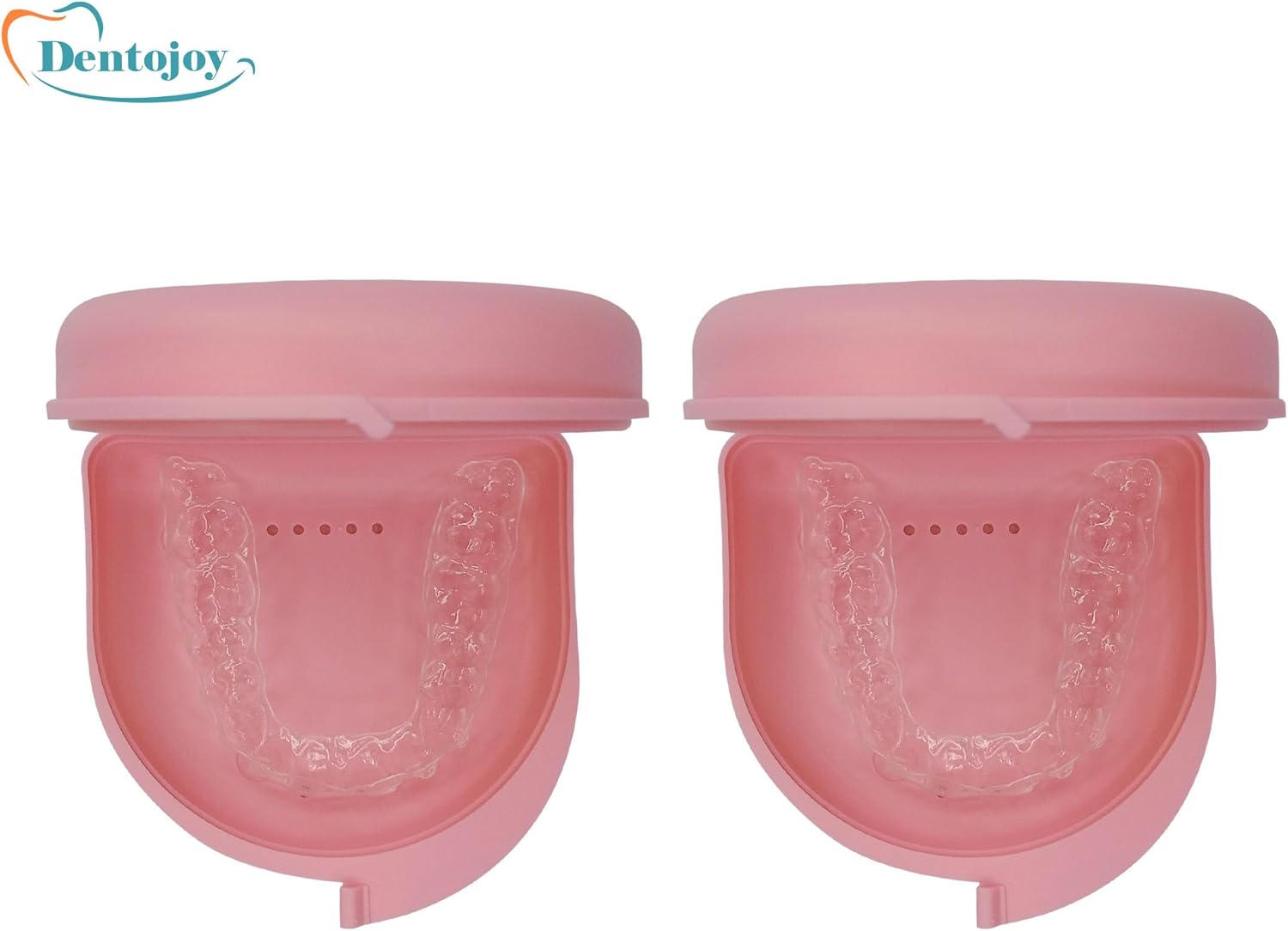 Dentojoy Dental Orthodontic Retainer/Aligner Case/Box/Mouth Guard and Denture Storage in Pink Colour (2) image number 5