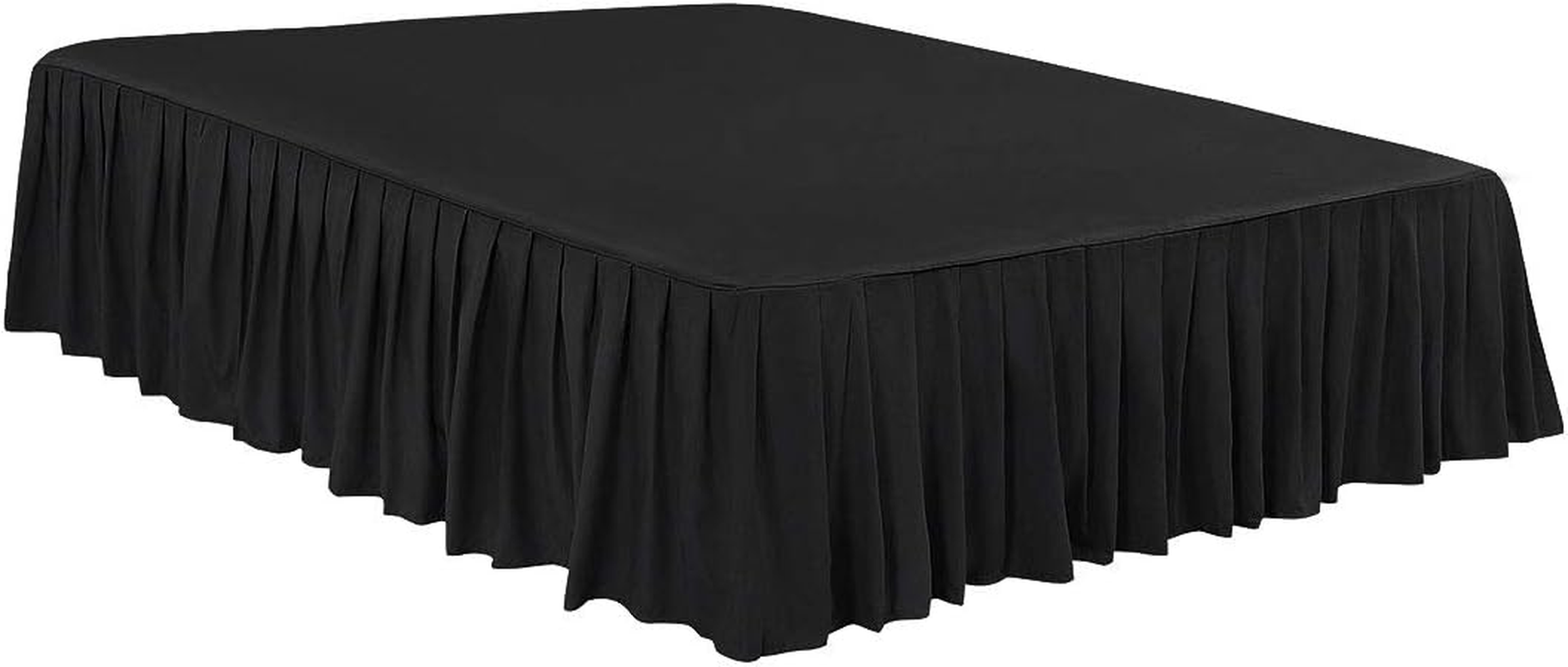 Piccocasa Ruffled Bed Skirt Polyester Brushed Hotel Quality Durable Solid Wrinkle and Fade Bedroom 16 Inch Drop Pink Queen