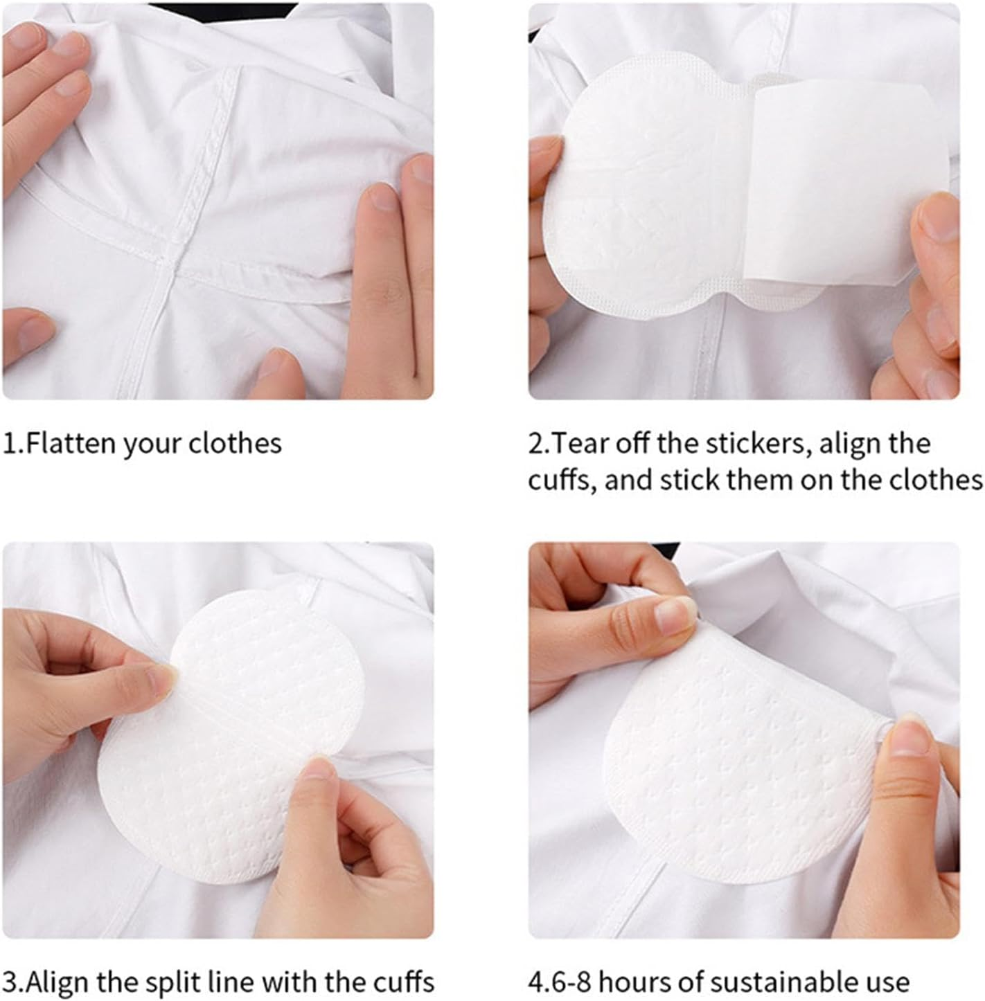 Moreeulsi Armpit Sweat Pads | Invisible Dress Guards,Breathable Absorbent Pad, Soft and Comfortable Sweat Shield for Women and Men image number 5