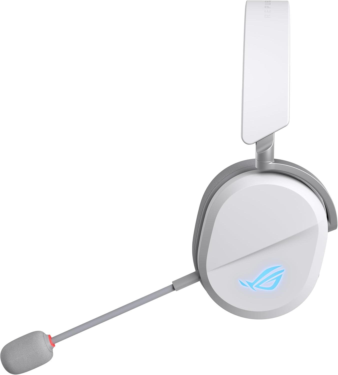ASUS ROG Pelta White Wireless RGB Gaming Headset (ROG Speednova, Bluetooth, 2.4Ghz, USB-C, 50Mm ROG Titanium Membrane Drivers, 10Mm Super Broadband Boom Microphone, 309G Lightweight, Aura Sync RGB) | image number 5