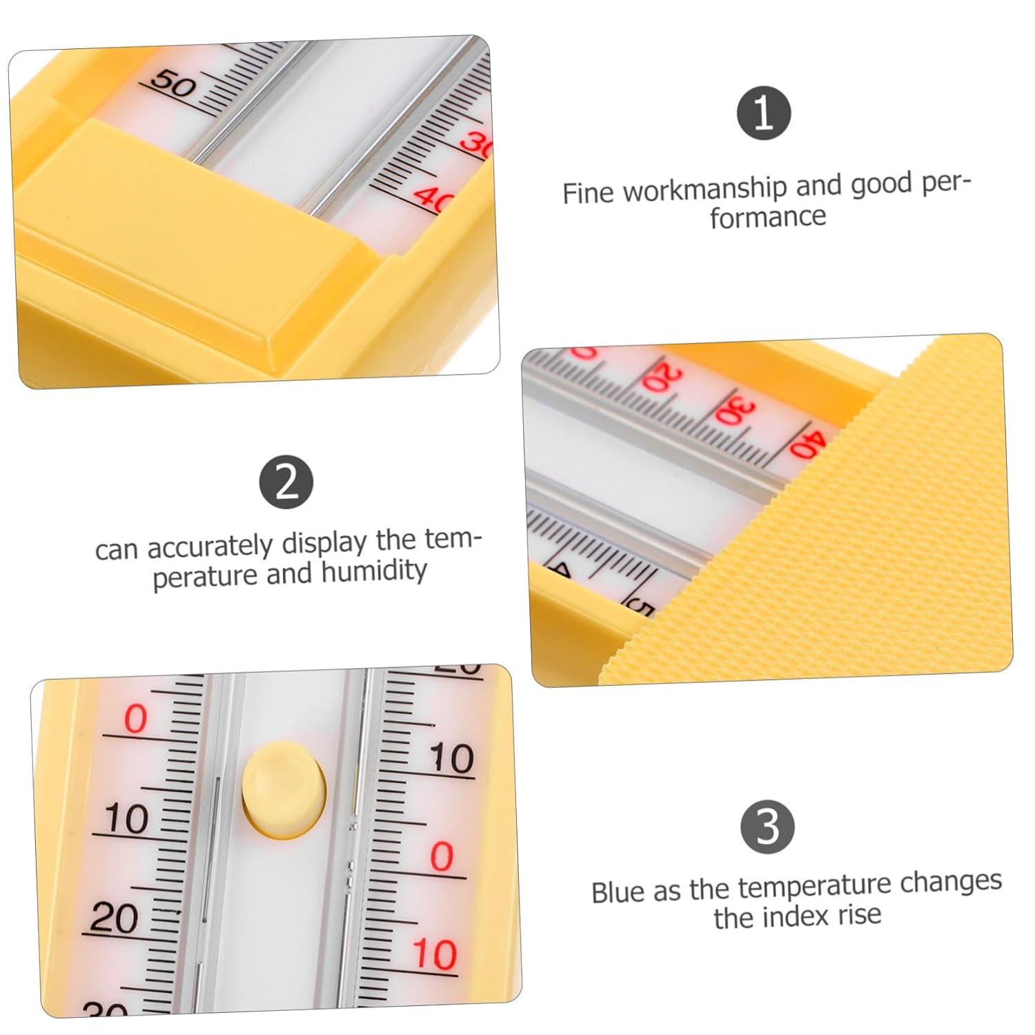 Maximum and Minimum Indoor Thermometer Celsius and Fahrenheit, Digital Temperature Monitor for Greenhouse and Indoor Use, Glass Wall-Mounted Hygrometer for Garden and Farming image number 4