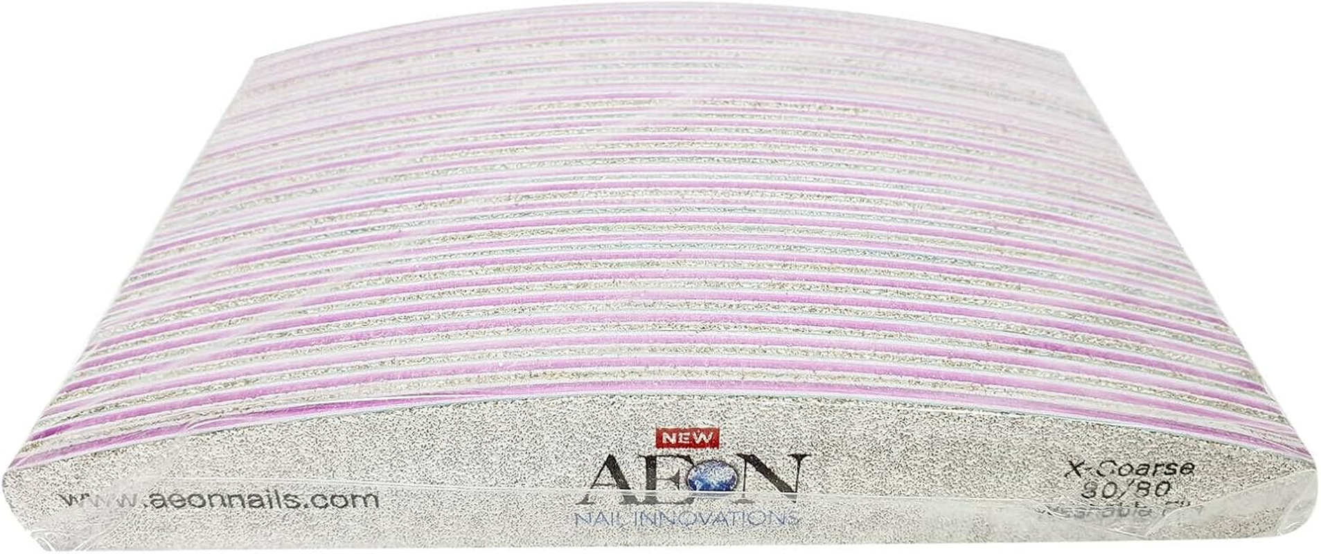 Aeon - Nail Files Gray Half Moon X-Coarse 80/80 25 Pcs