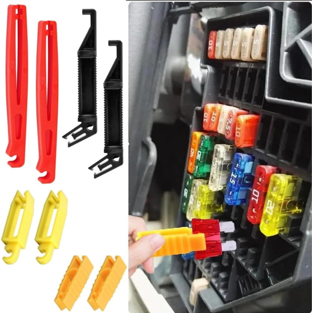 Fuse Puller Pliers Mini Fuse Extractor Pullers, Fuse Puller Extraction Tool Car Automobile Fuse Clip Tool Fuse Removal Tool,Car Fuse Puller Car Extractor Car Fuse Puller Extraction Tool for Car（8Pcs）