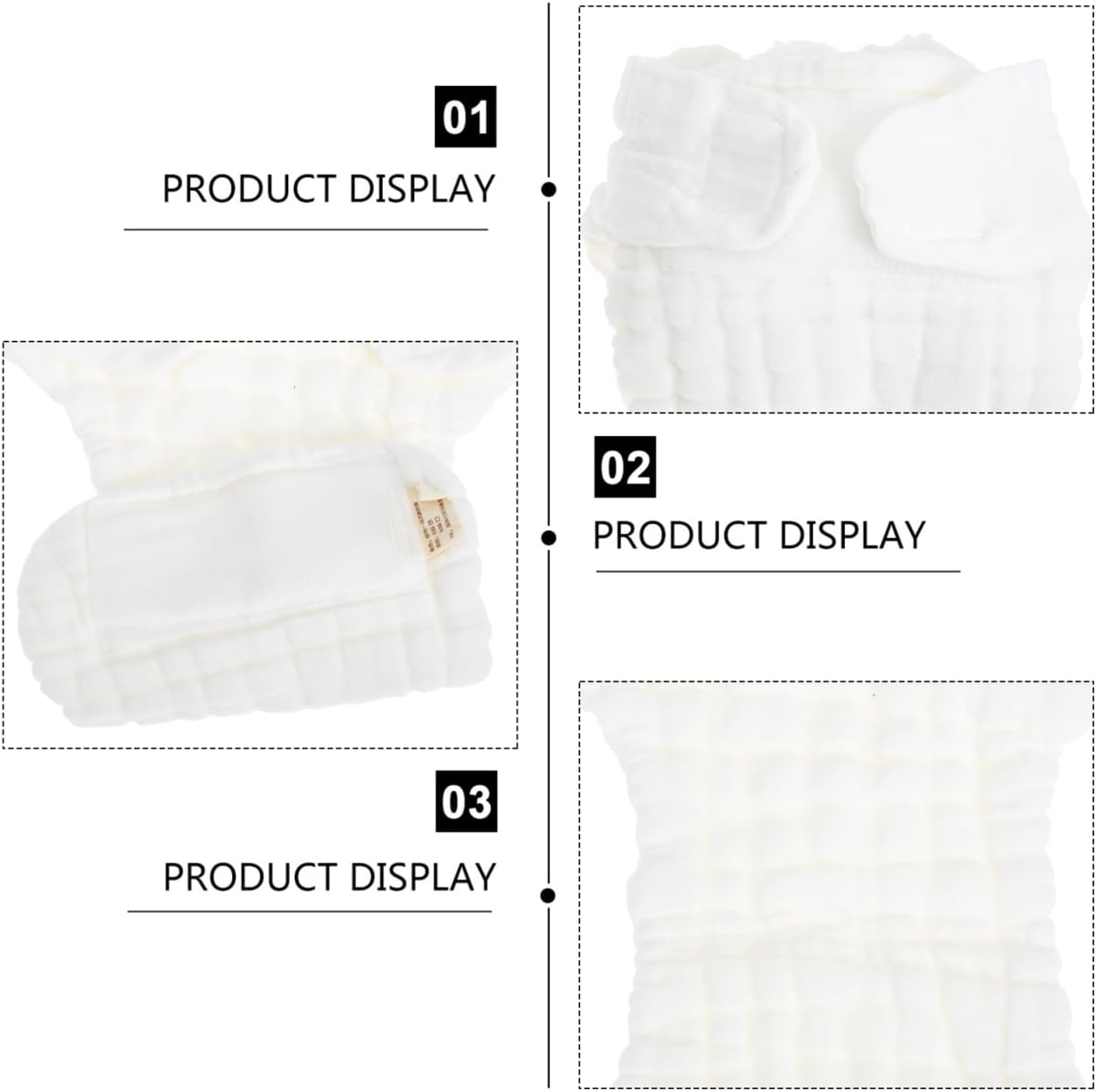 5Pcs Washable Diaper Pants - Reusable Newborn Diapers Cloth Nappy Baby Essentials for Potty Training S Size 0-3 Months image number 6