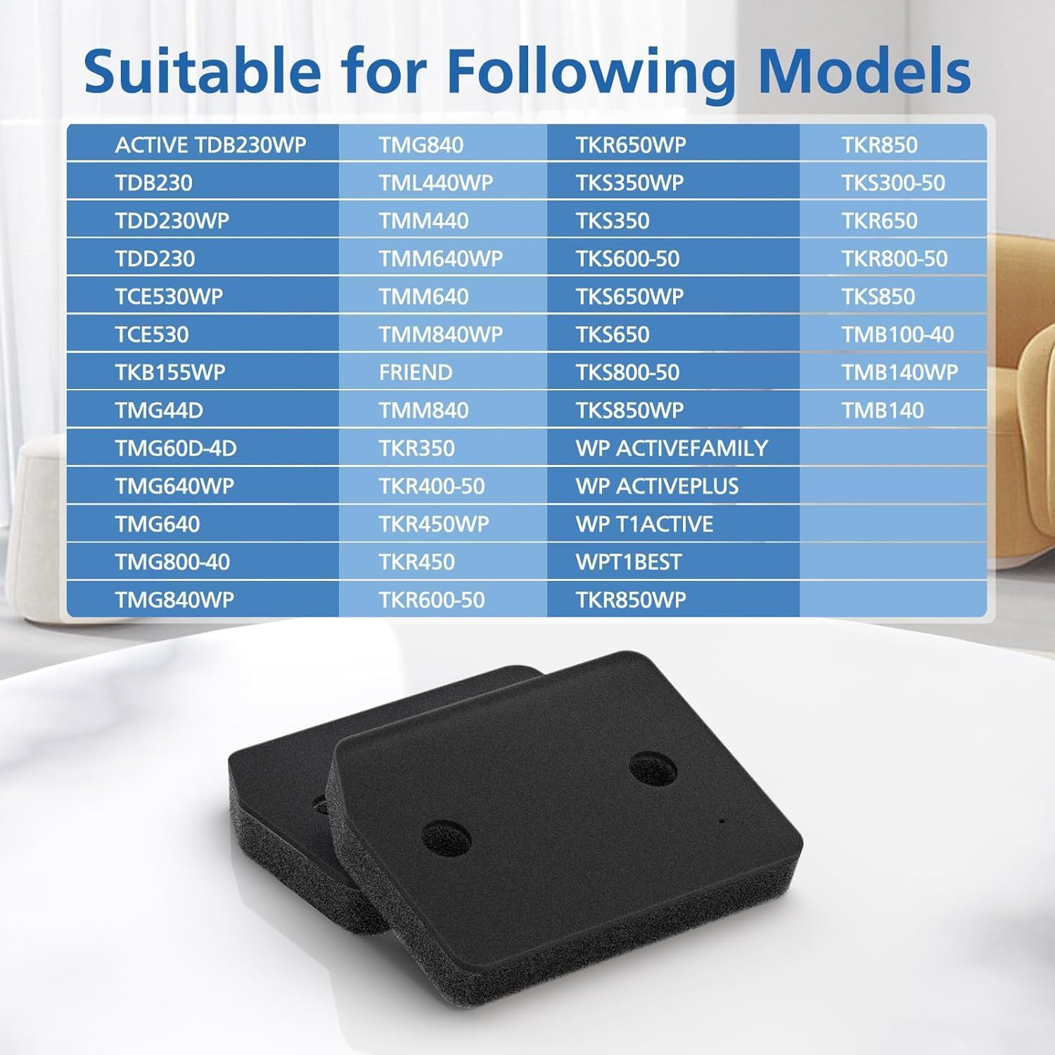 Plinth Filter Replacement for Miele T1 Dryer - 9164761 Heat Pump Tumble Dryer, Toe-Kick Lint Foam Filter Replacement for Miele T1 Dryer image number 3