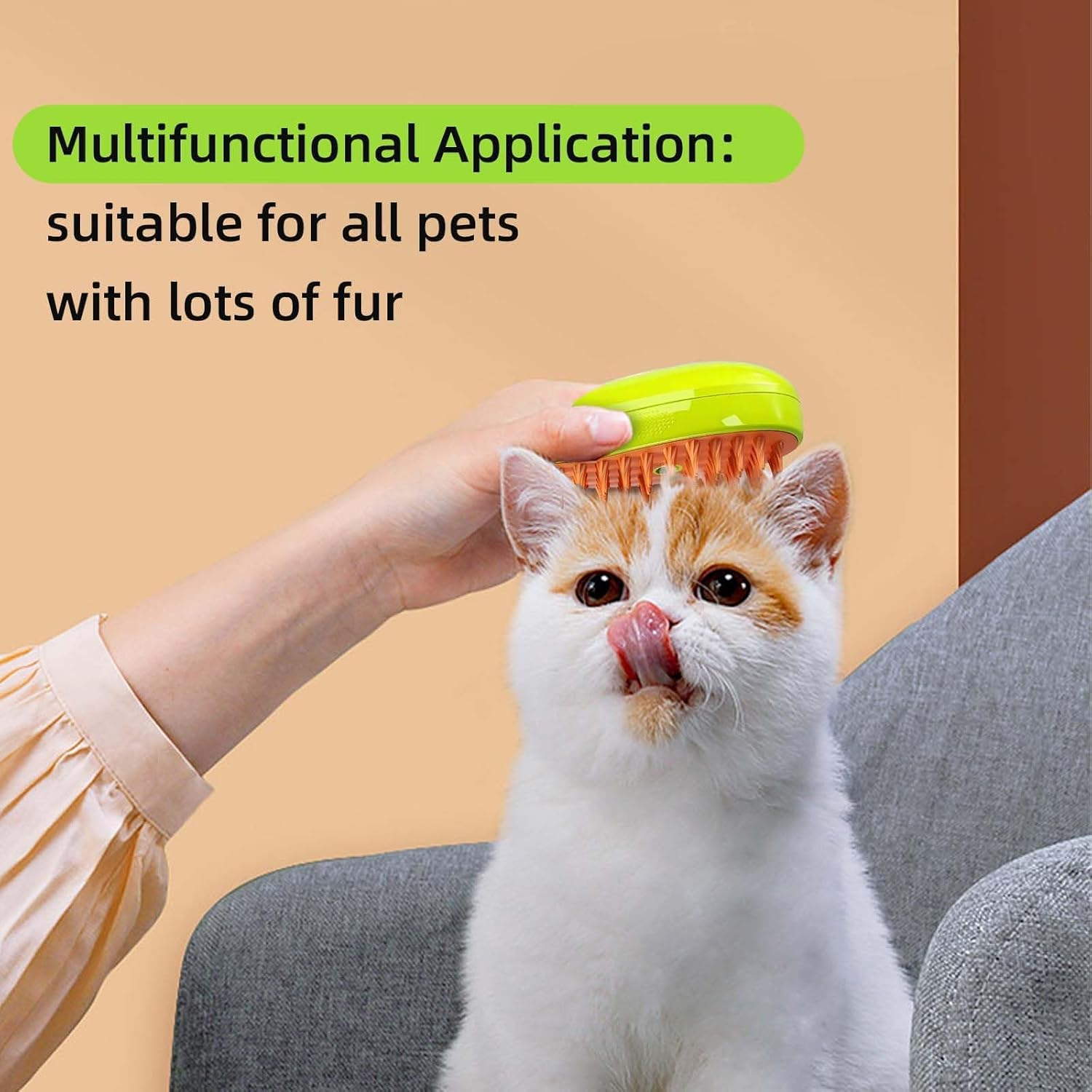DONGTATA 3 in 1 Cat Dog Steamy Brush Steam Grooming Brush Pet Hair Removal Comb for Massage Cat Dog Comb for Grooming Cat Hair Brush Cat Brush Soothing Body