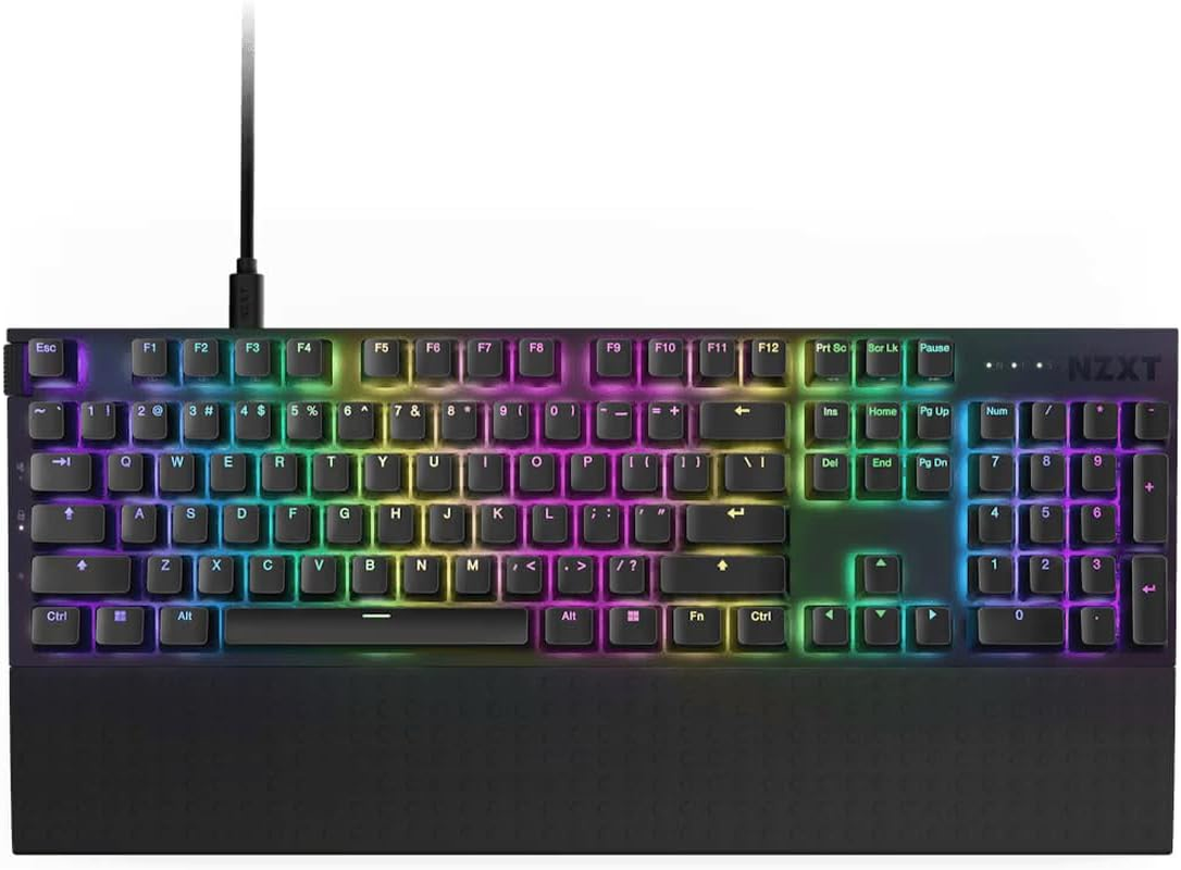 NZXT KB-001NB-US Function 2 Full-Size Optical Gaming Keyboard, Black