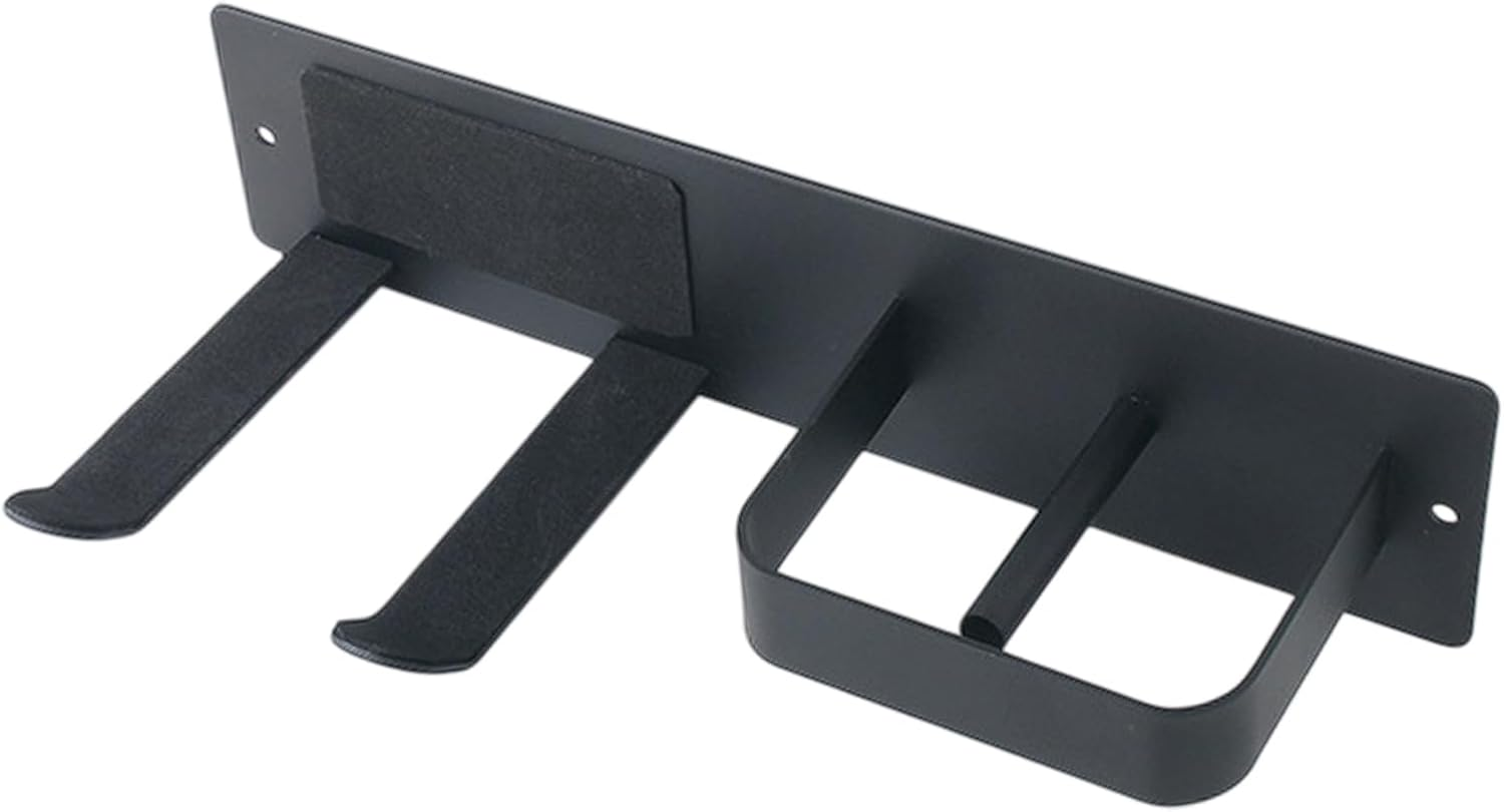 Hair Dryer Holder Wall Mounted,Self Adhesive Hair Dryer Rack,Hair Blow Dryer Rack,Hair Tool Organizer for Hair Dryer, Curling Wands (Black) image number 2