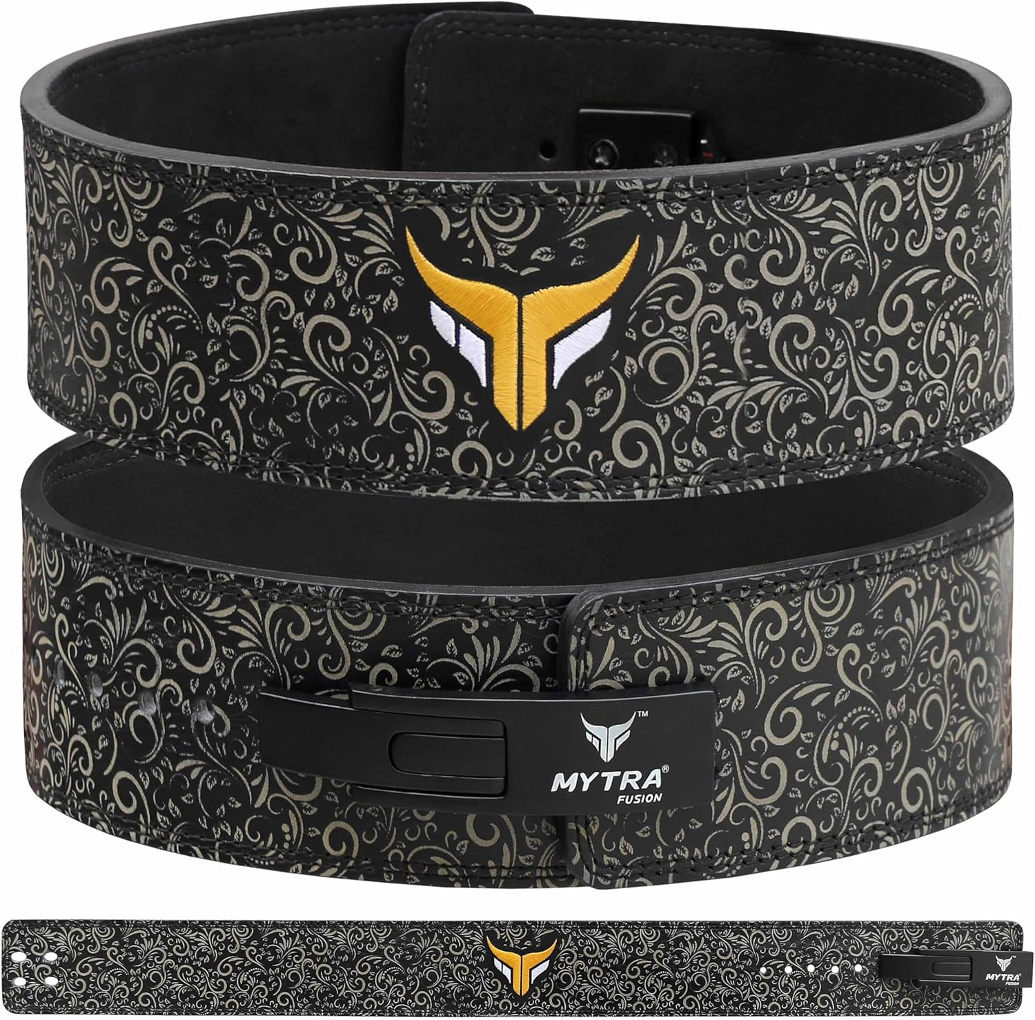 Mytra Fusion Weight Lifting Belt Power Lifting Belt Back Support Weight Lifting Belts for Men and Women 100% Leather Gym Belts for Weightlifting, Powerlifting, Strength Training, Squat image number 3