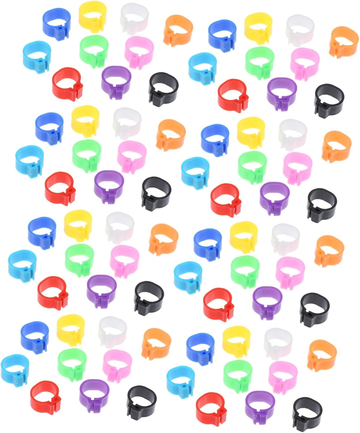 OATIPHO 100Pcs Pigeon Identification Leg Rings Foot Bands for Pigeons Parrots Cockatiels More Easy Bird Marking and Management image number 3