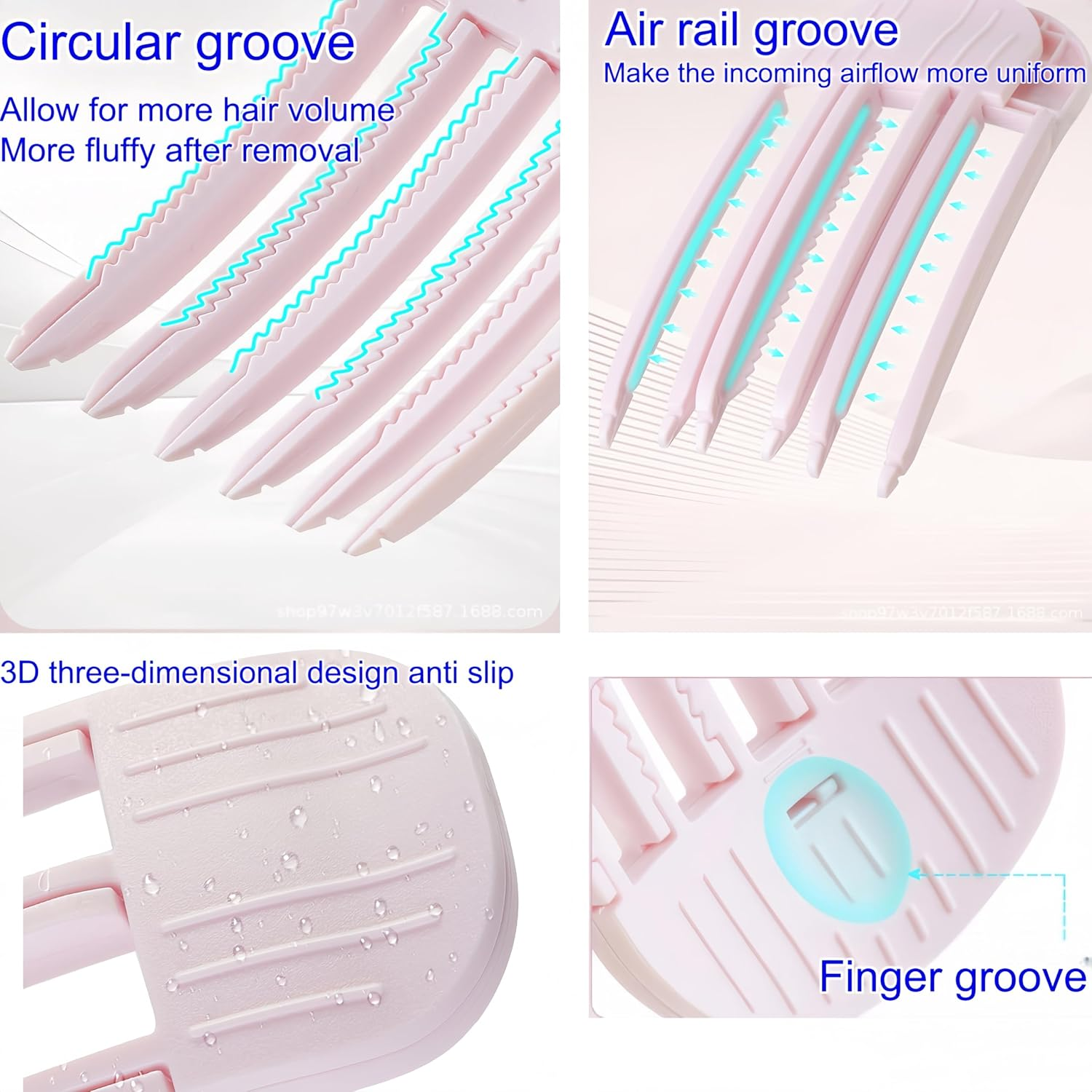 Febohao 2 Pack Hair Comb for Fluffy Bangs Hair Styling Tools Volumizing Hair Root Lifting No-Trace Hair Root Lifting Clip on Bangs