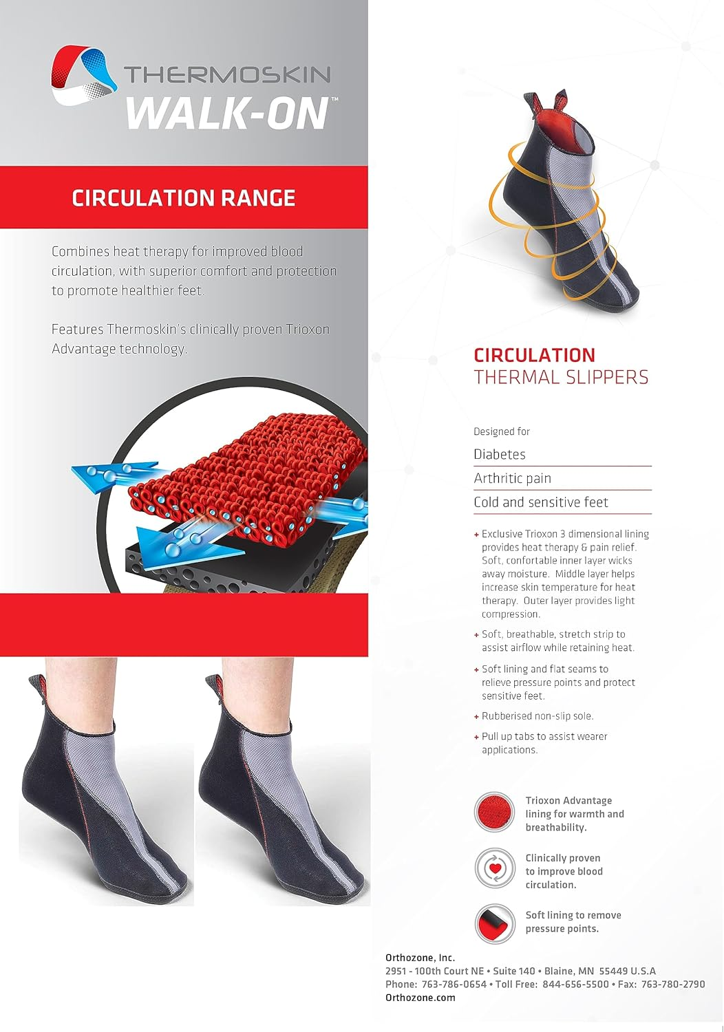 Thermoskin Circulation Thermal Slippers, Black image number 2