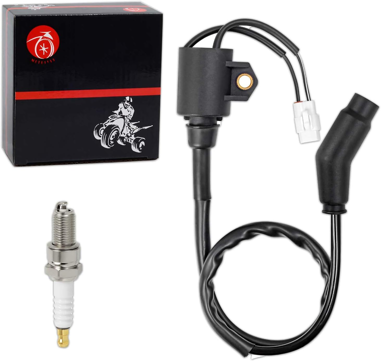 Ignition Coil & Spark Plug for Polaris Hawkeye 300 2006-2011 Sportsman 300 2008-2010 3089910