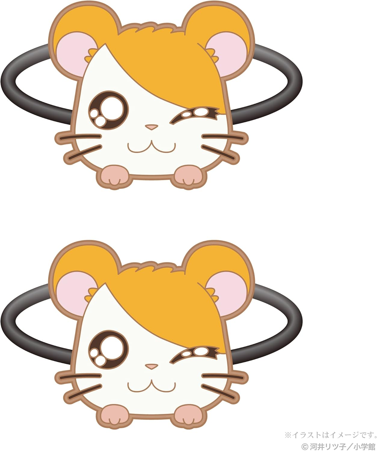Gray Parker Service Hamtaro Hair Elastics, Vol. 2, Hamtaro/Wink, Approx. 1.6-1.7 X 2.0-0.4 Inches (40-44 X 50-60 X 10 Mm), PVC, Iron