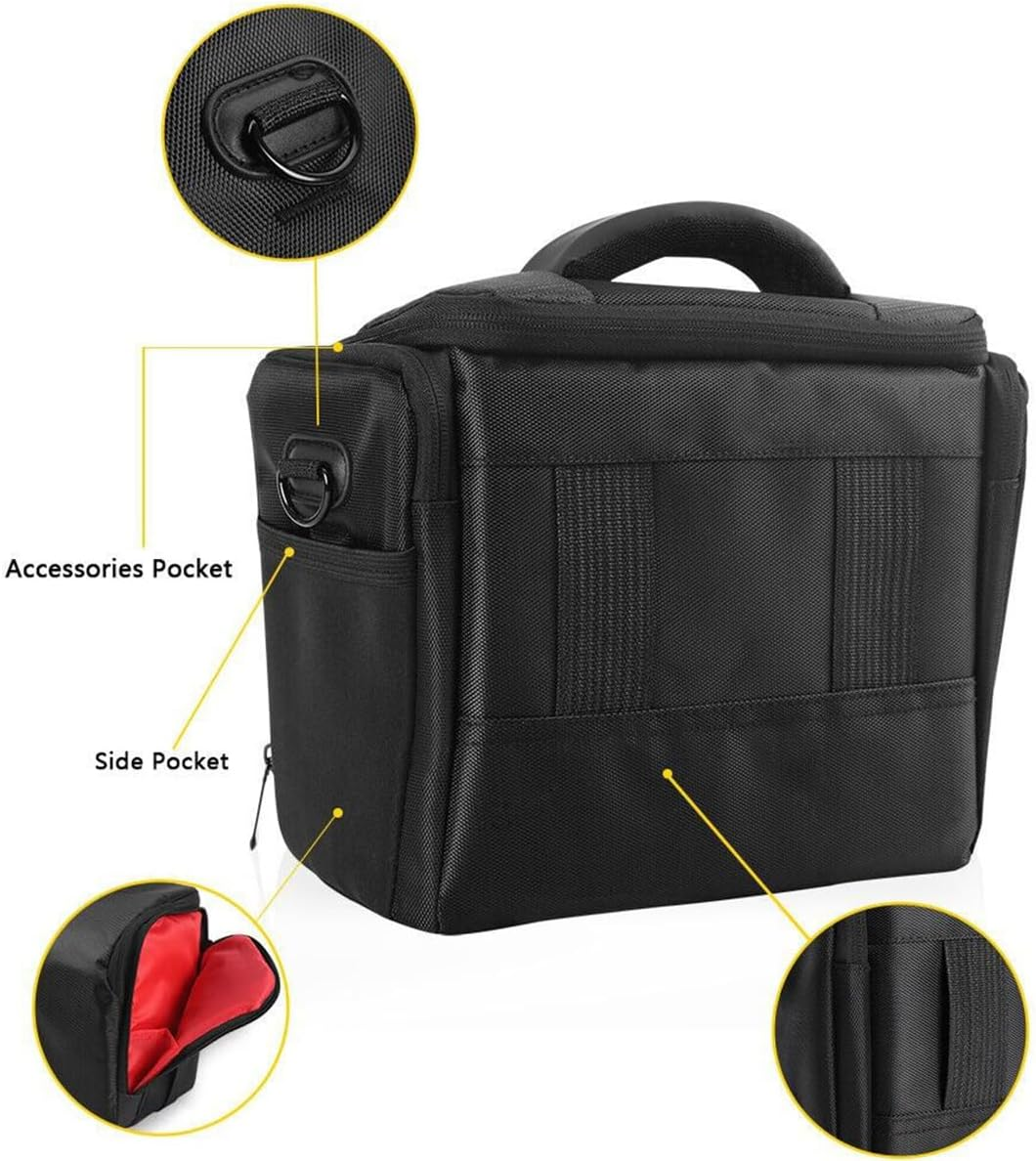 AIMALL Shoulder Digital Photography Bag, 10.2&times;5.3&times;8.2In SLR Camera Bag with Customizable Interior & Multiple Pockets, Black image number 5