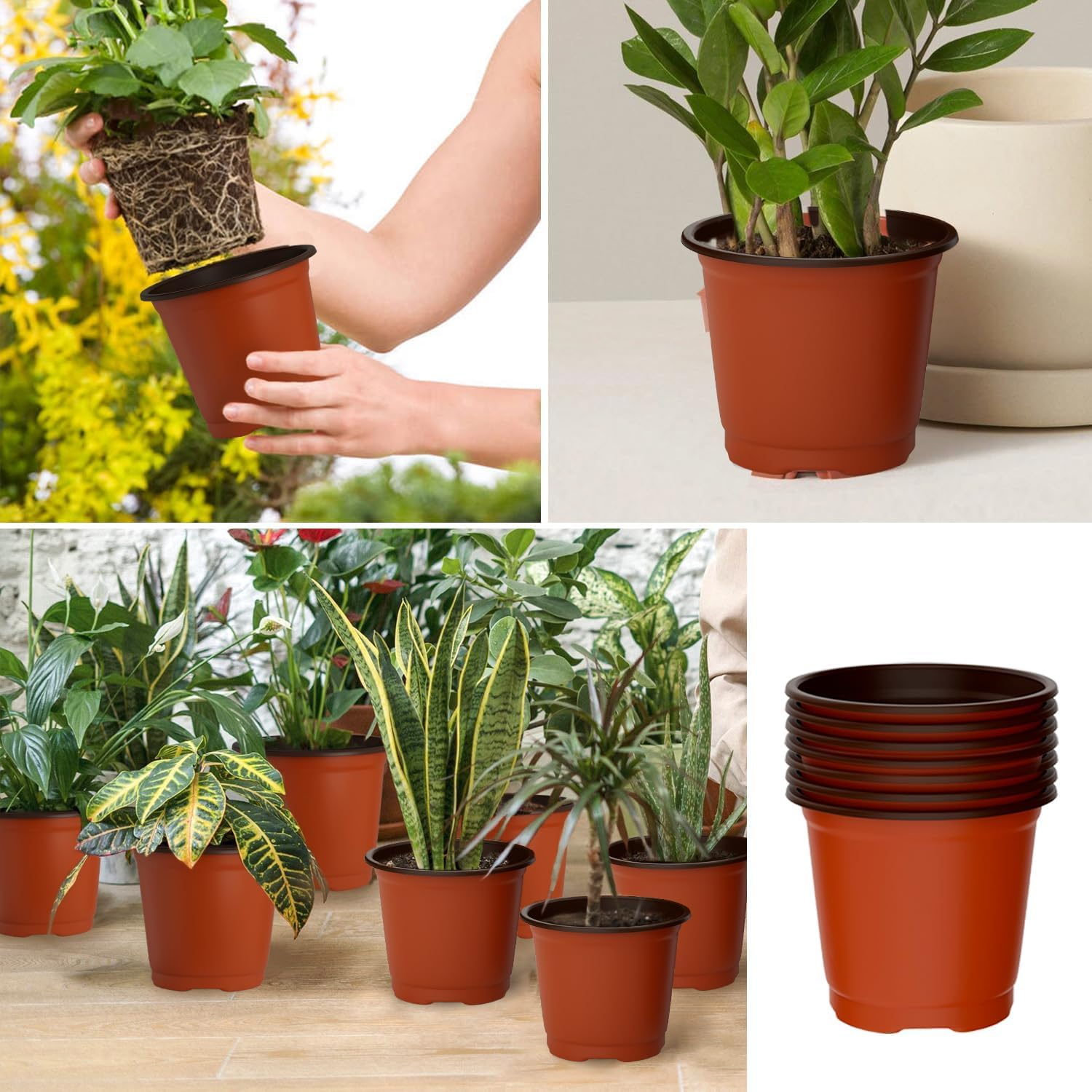 Nursery Pots Planting Pots 4 Inch Plant Pot 100Pcs image number 5