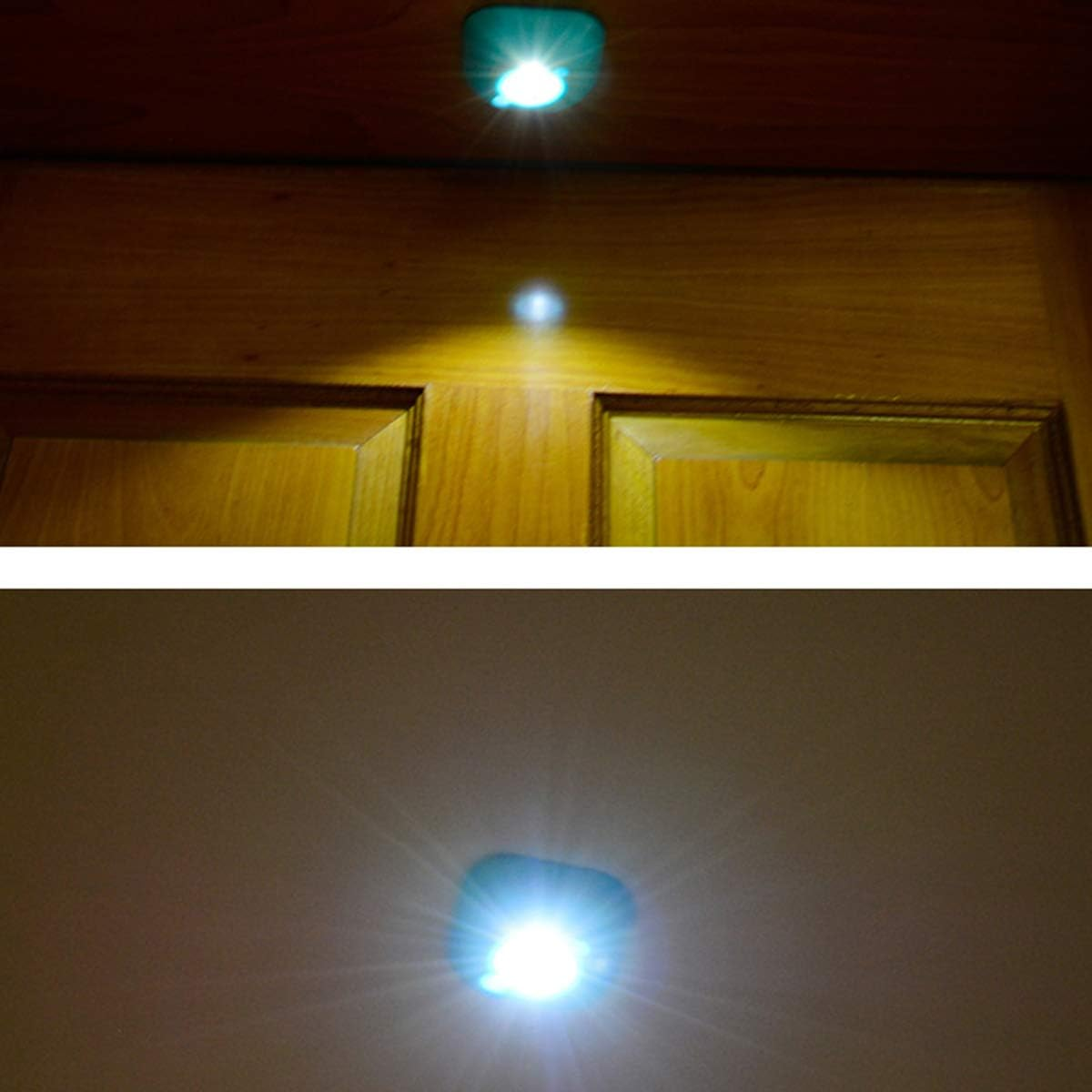 MODOAO Mini Wireless Battery Operated Motion Activated Sensor Wall LED Night Light Emergency Lamp (White) image number 1
